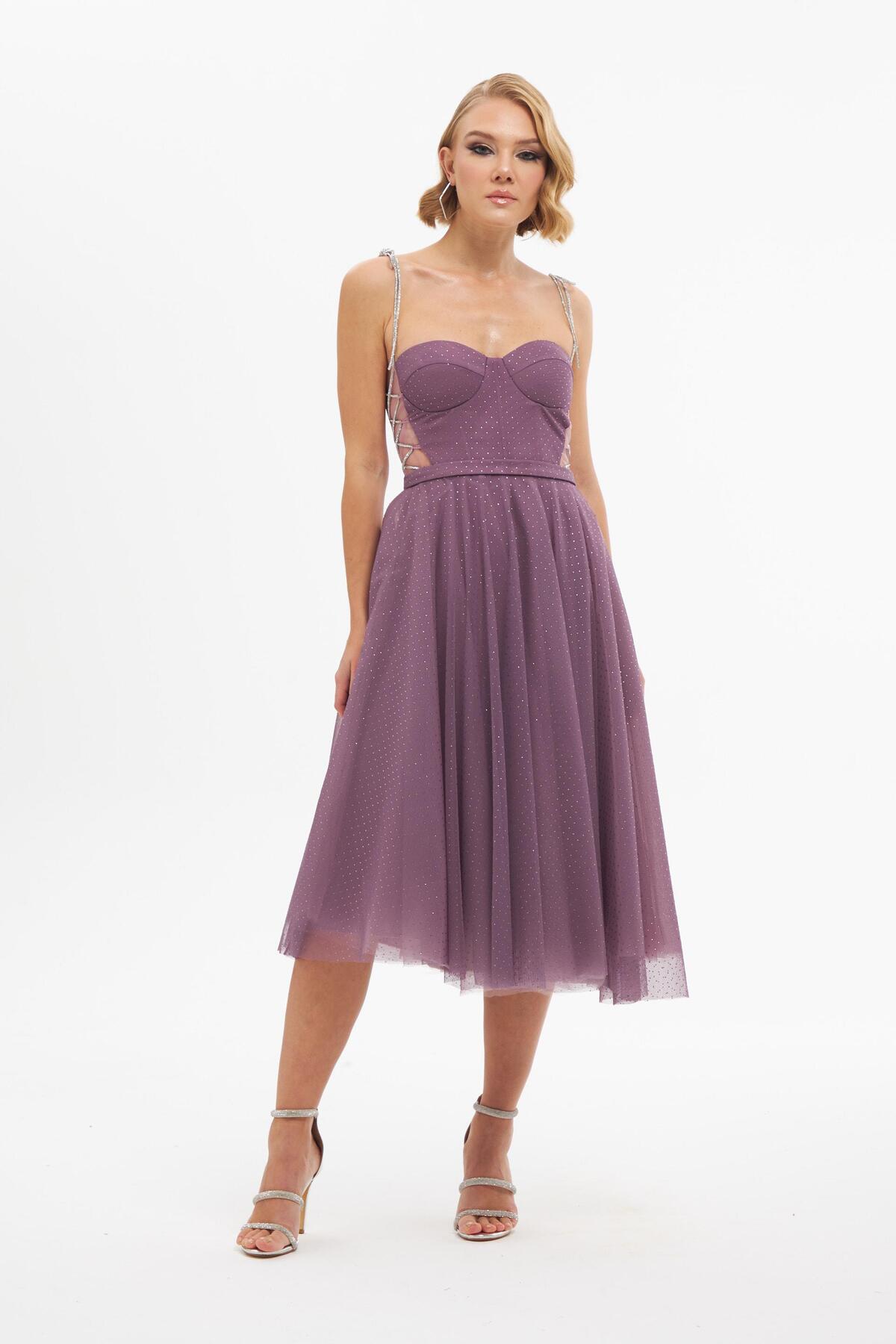 Carmen Princess Promise Dress with Lavender Tulle Stones