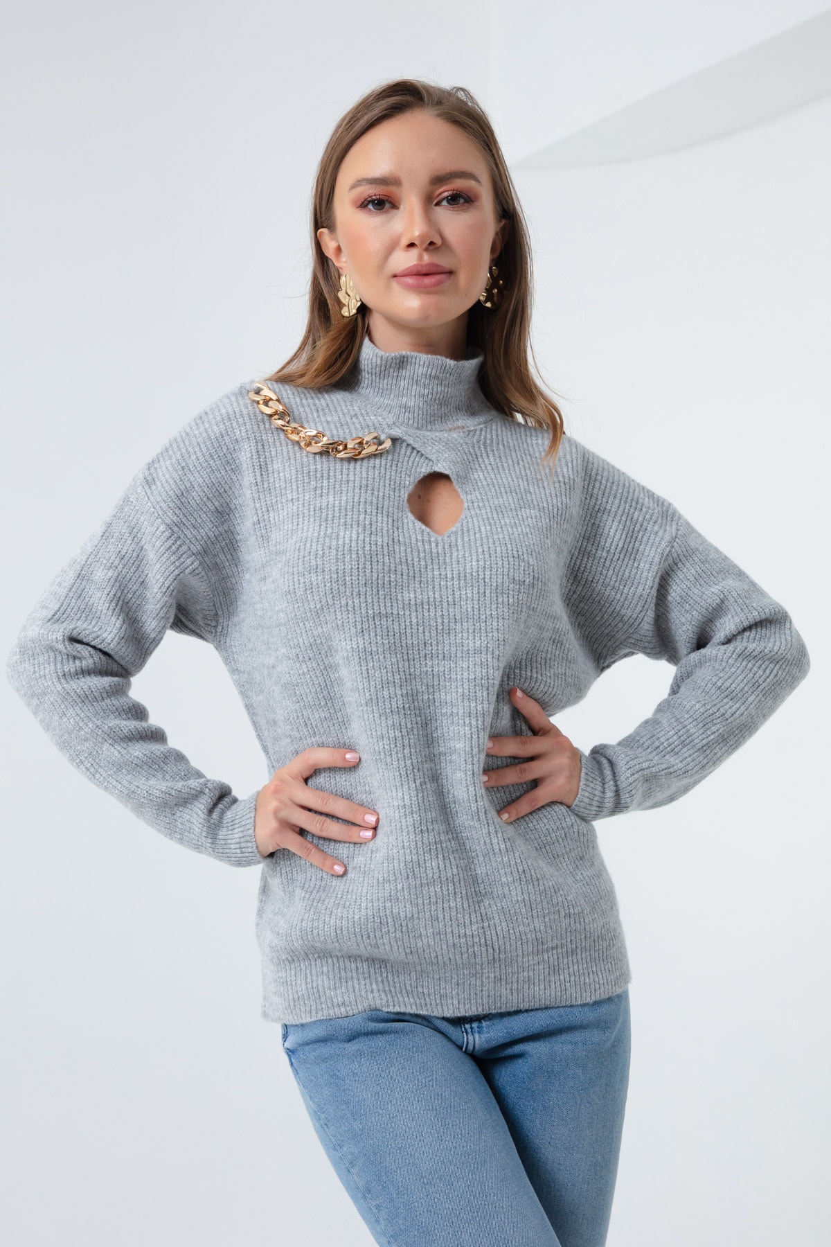 Lafaba Sweater - Gray - Regular fit
