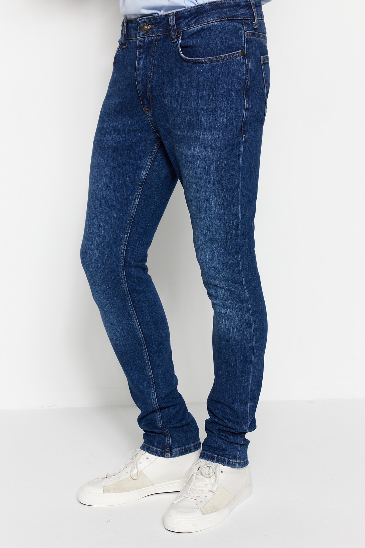 Levně Trendyol Limited Edition Blue Men's Flexible Fabric Skinny Fit Jeans Denim Pants TMMNSS23JE00039