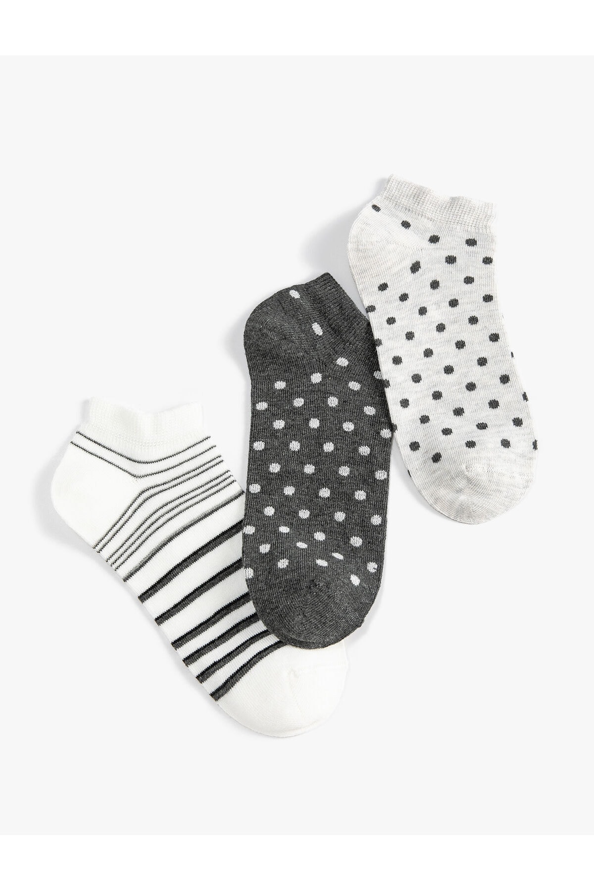 Koton Polka Dot 3-Pack Booties Socks Set, Multicolor