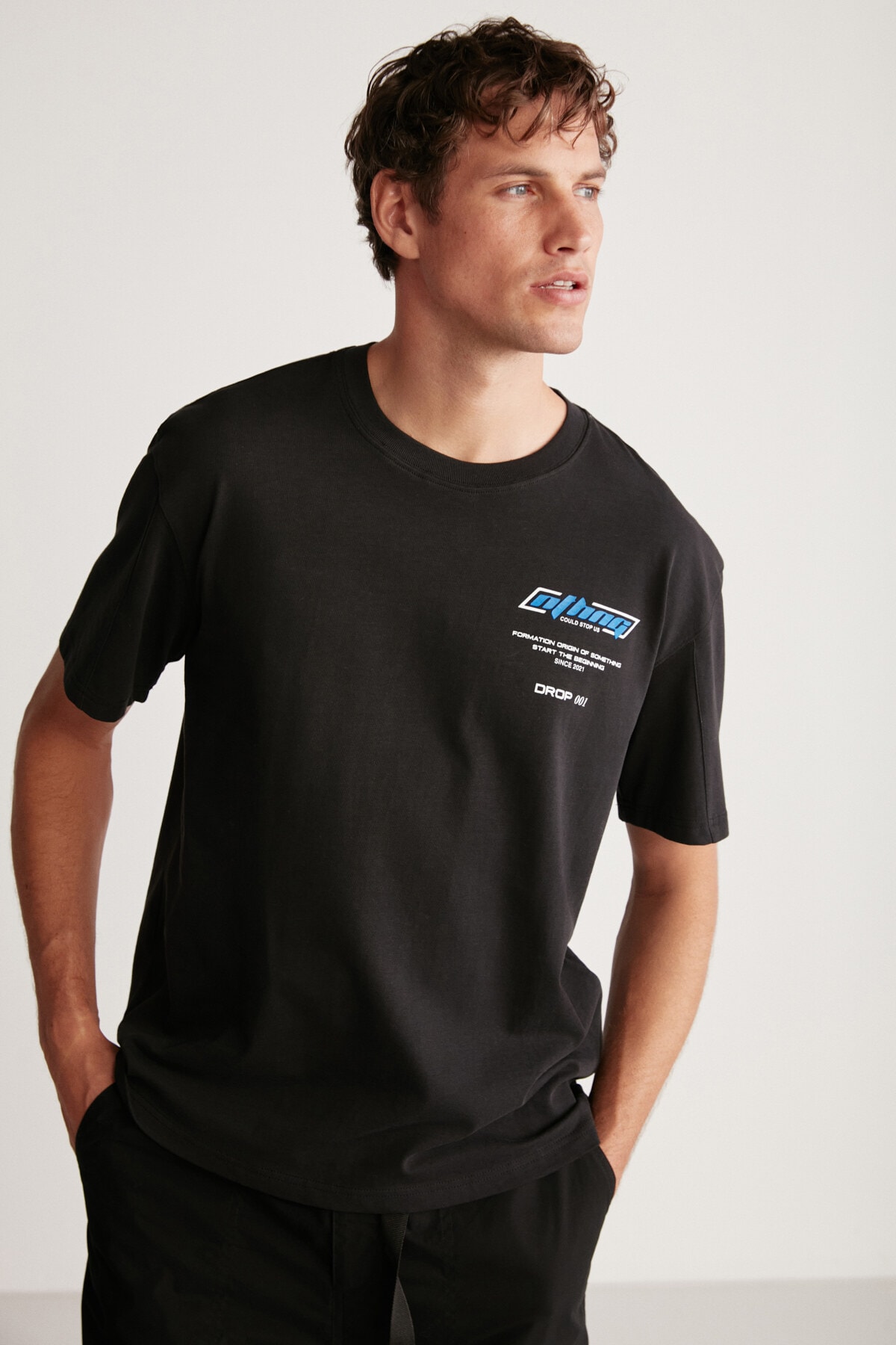 Levně GRIMELANGE Jack Oversize Single T-shirt