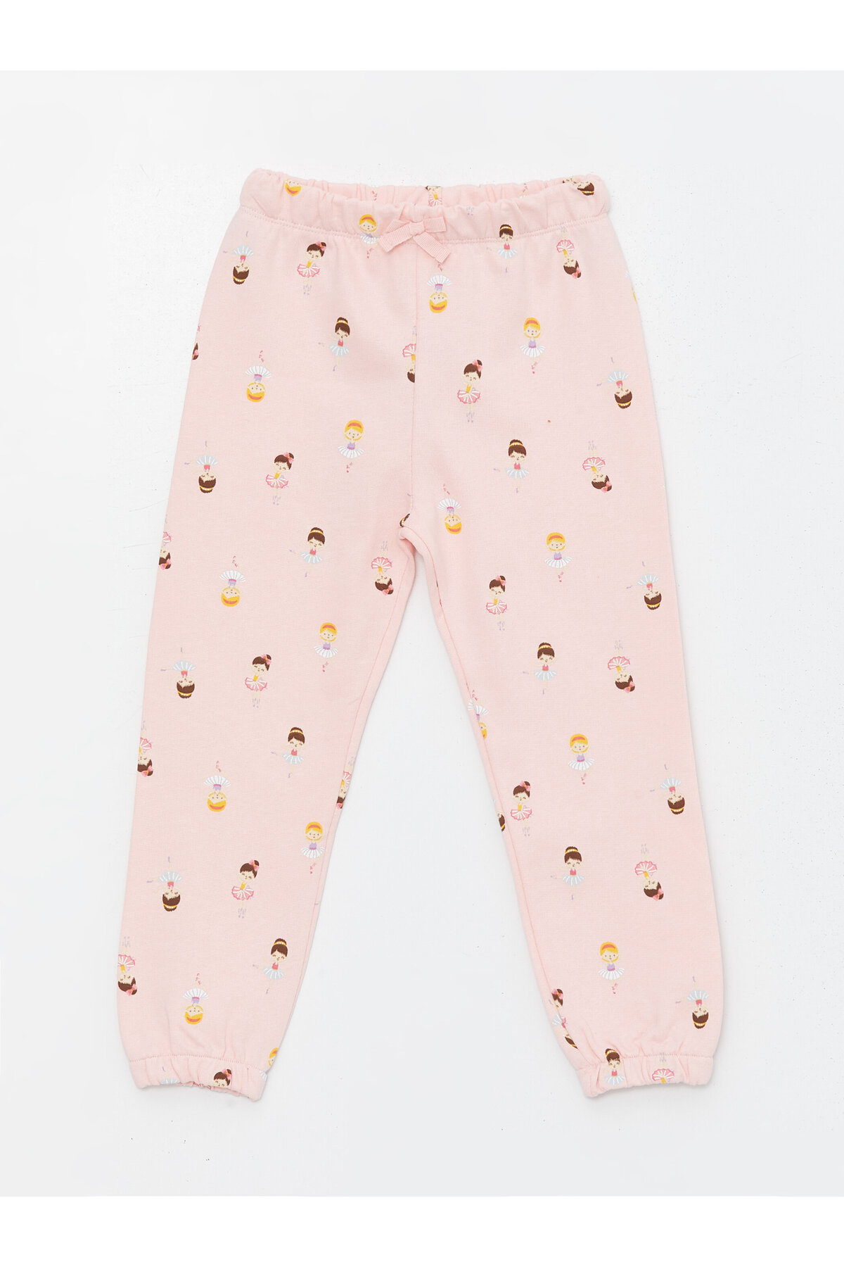 Levně LC Waikiki Baby Girl's Tracksuit Bottoms with Elastic Waist Printed