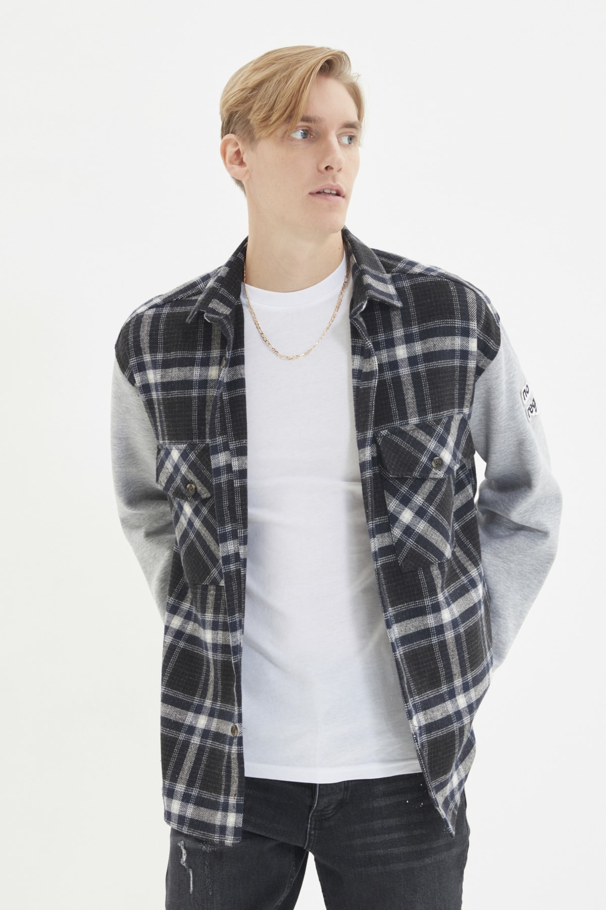Trendyol Shirt - Dark blue - Oversize