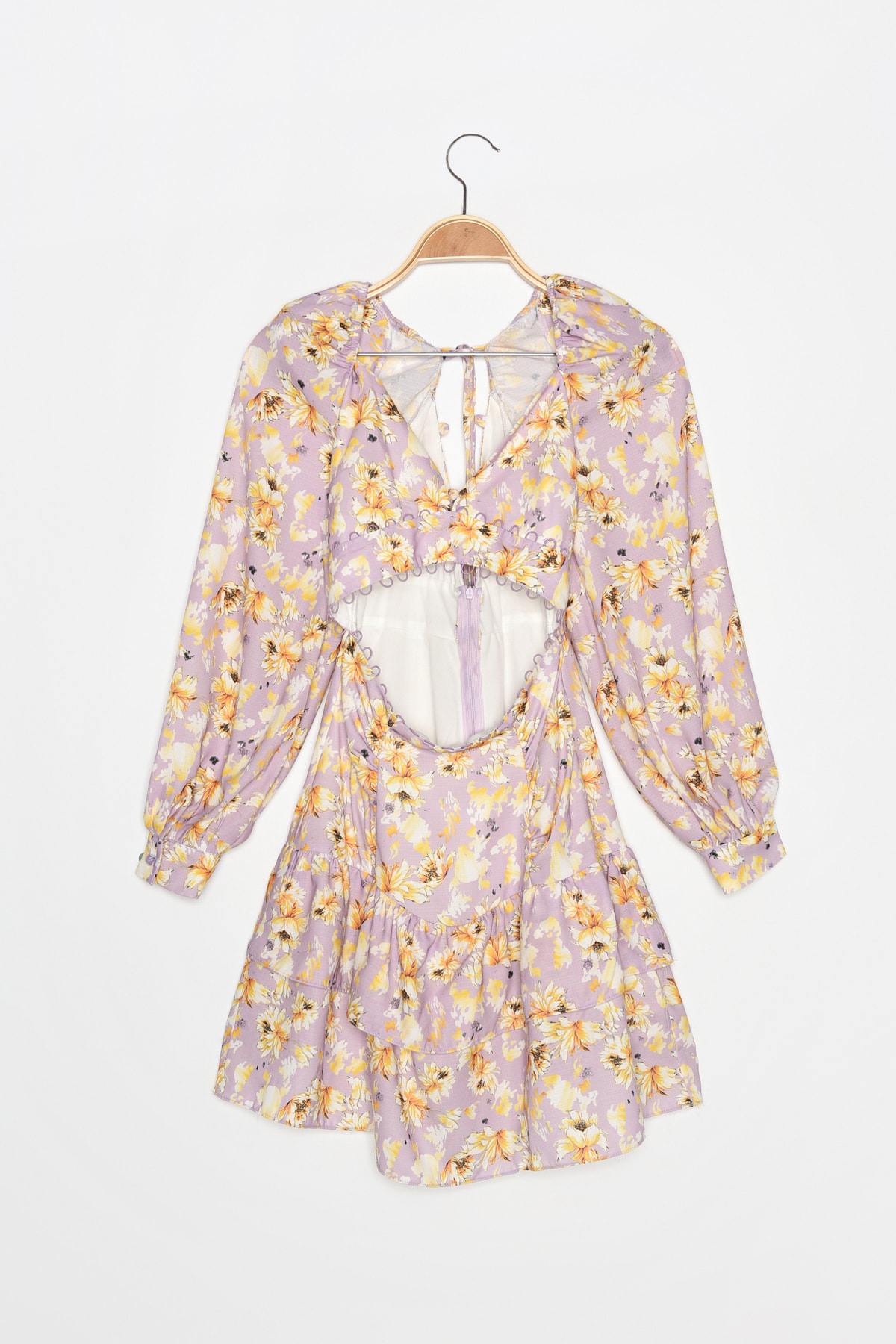 Trendyol Multicolored Cut Out rochie detaliată