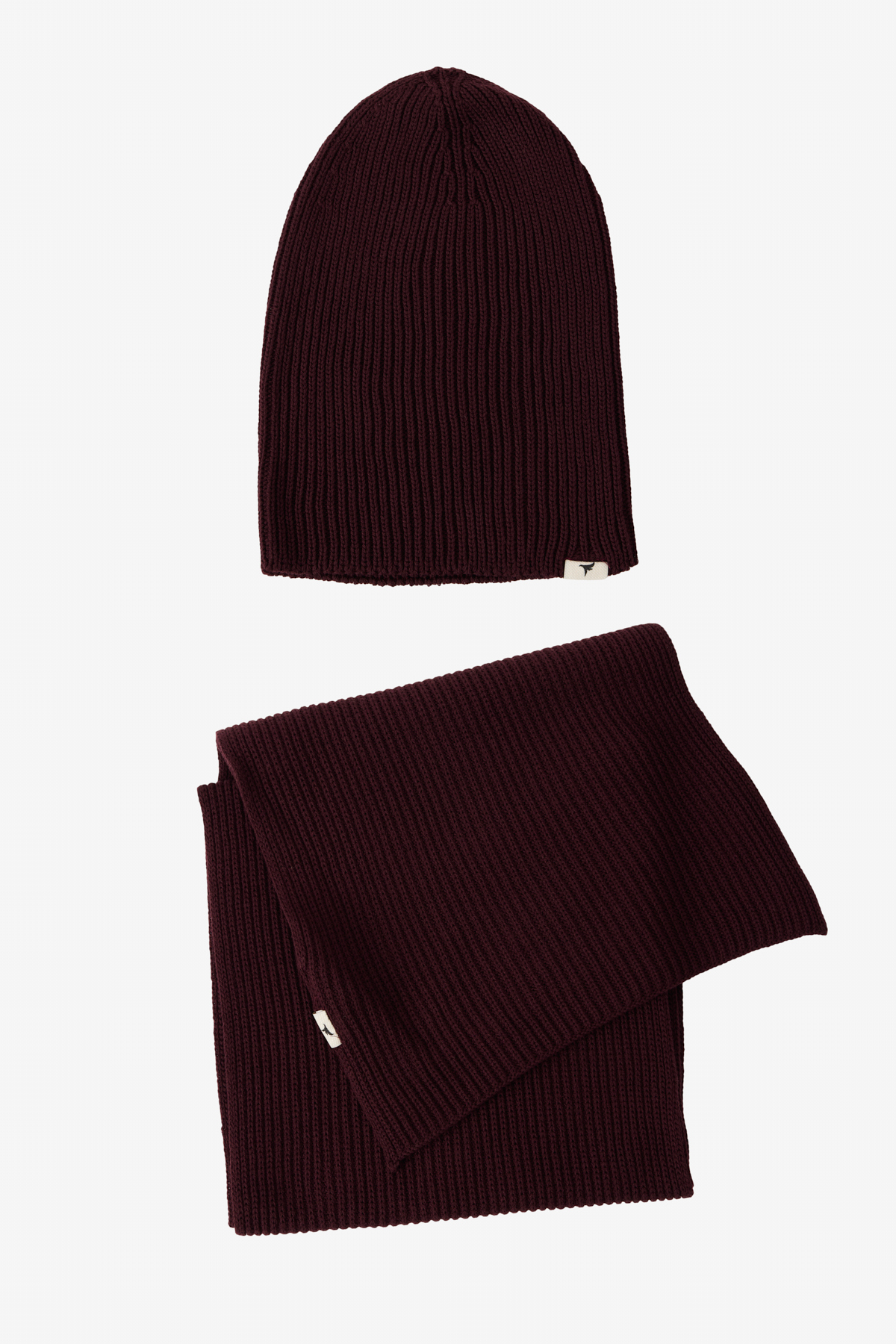 AC&Co / Altınyıldız Classics Men's Claret Red Windproof Warm Knitwear Scarf-Beanie Set