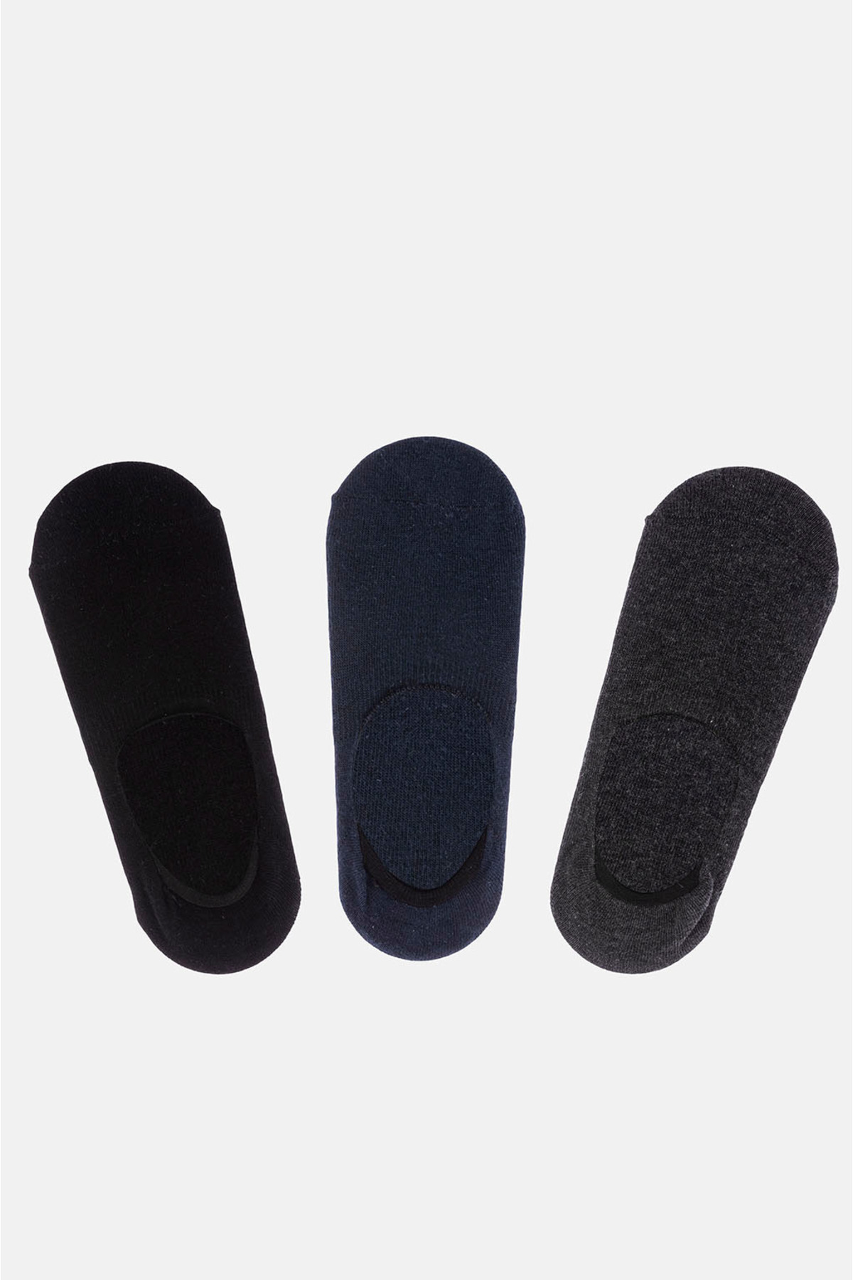 Levně Avva Men's Navy Blue 3-pieced Flatsocks Socks
