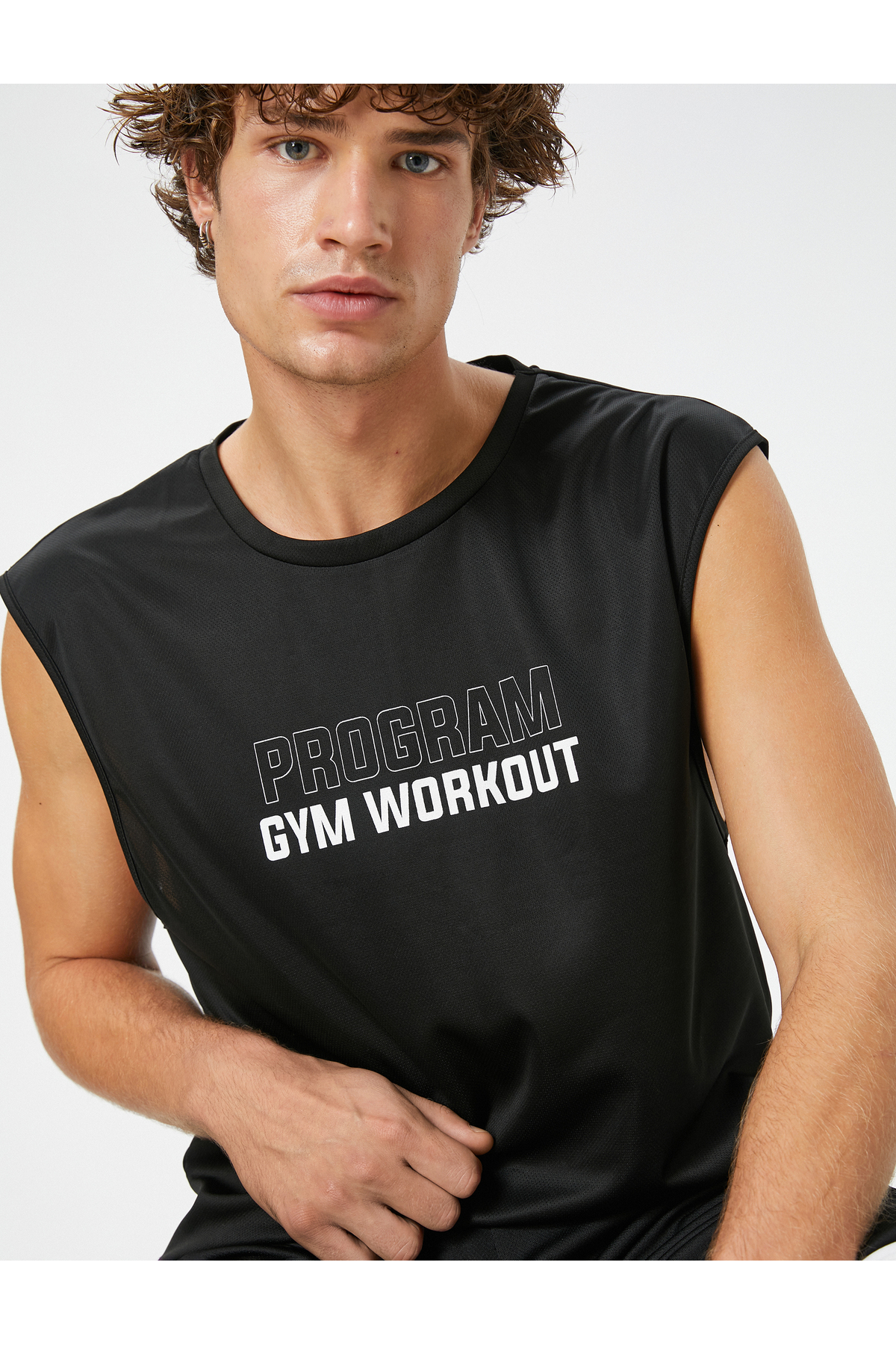 Koton Athletic Tank Top with Slogan Printed Sleeveless Crewneck