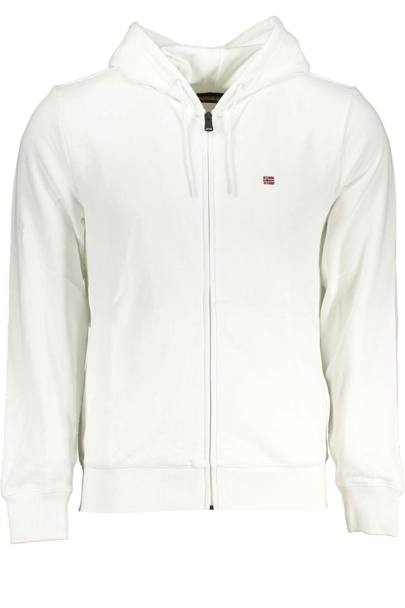 NAPAPIJRI MEN'S WHITE ZIP SWEATSHIRT