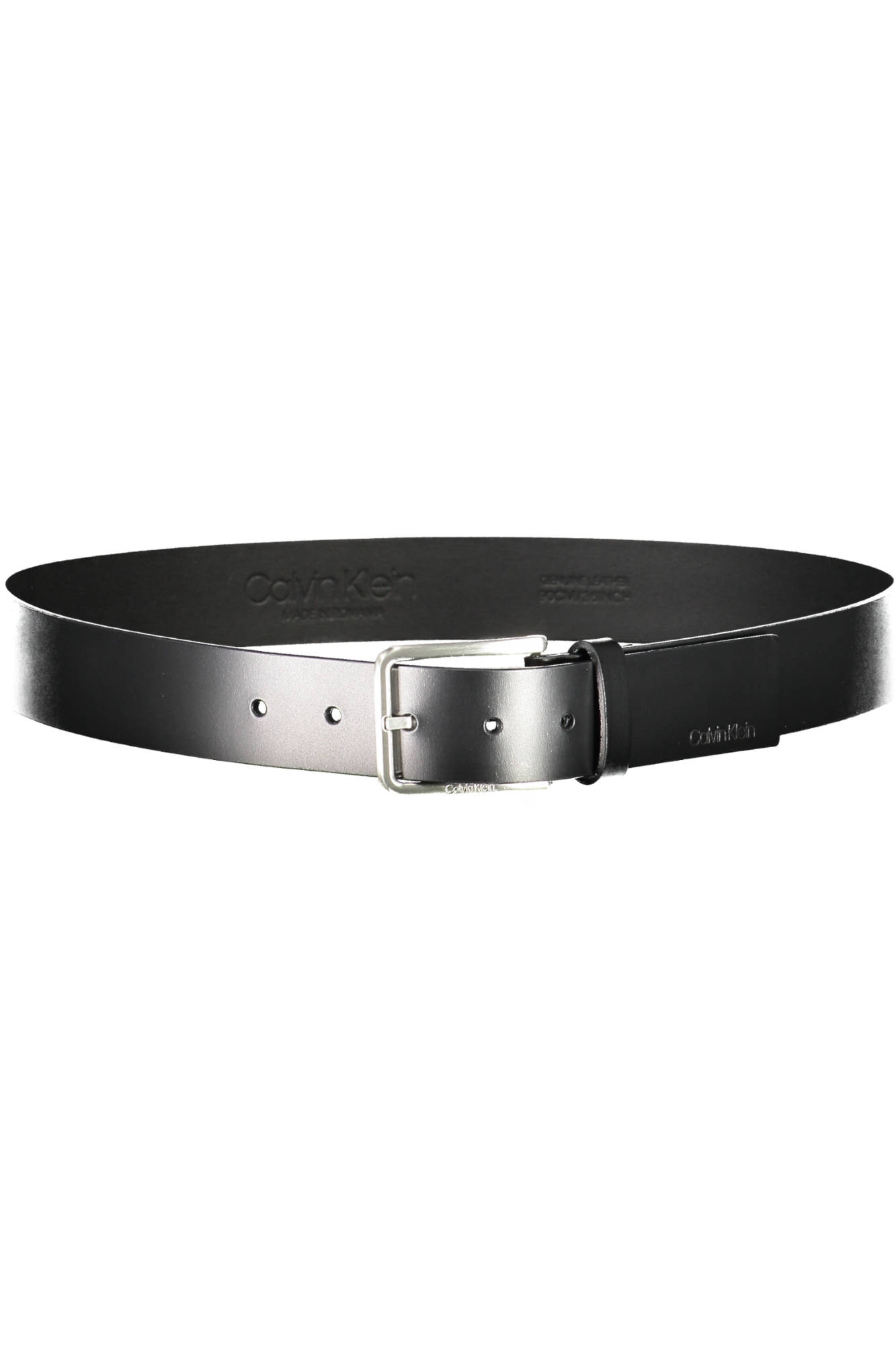 CALVIN KLEIN BLACK MEN&#039;S LEATHER BELT