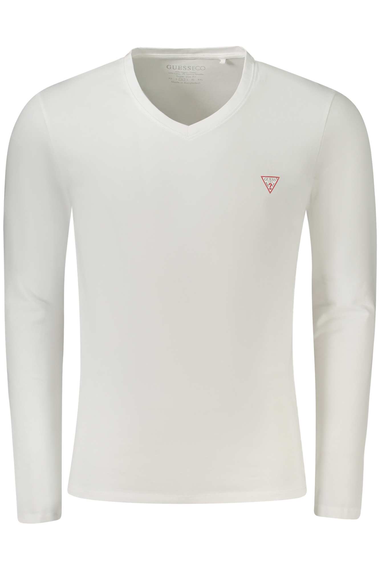 GUESS JEANS LONG SLEEVE T-SHIRT MEN WHITE