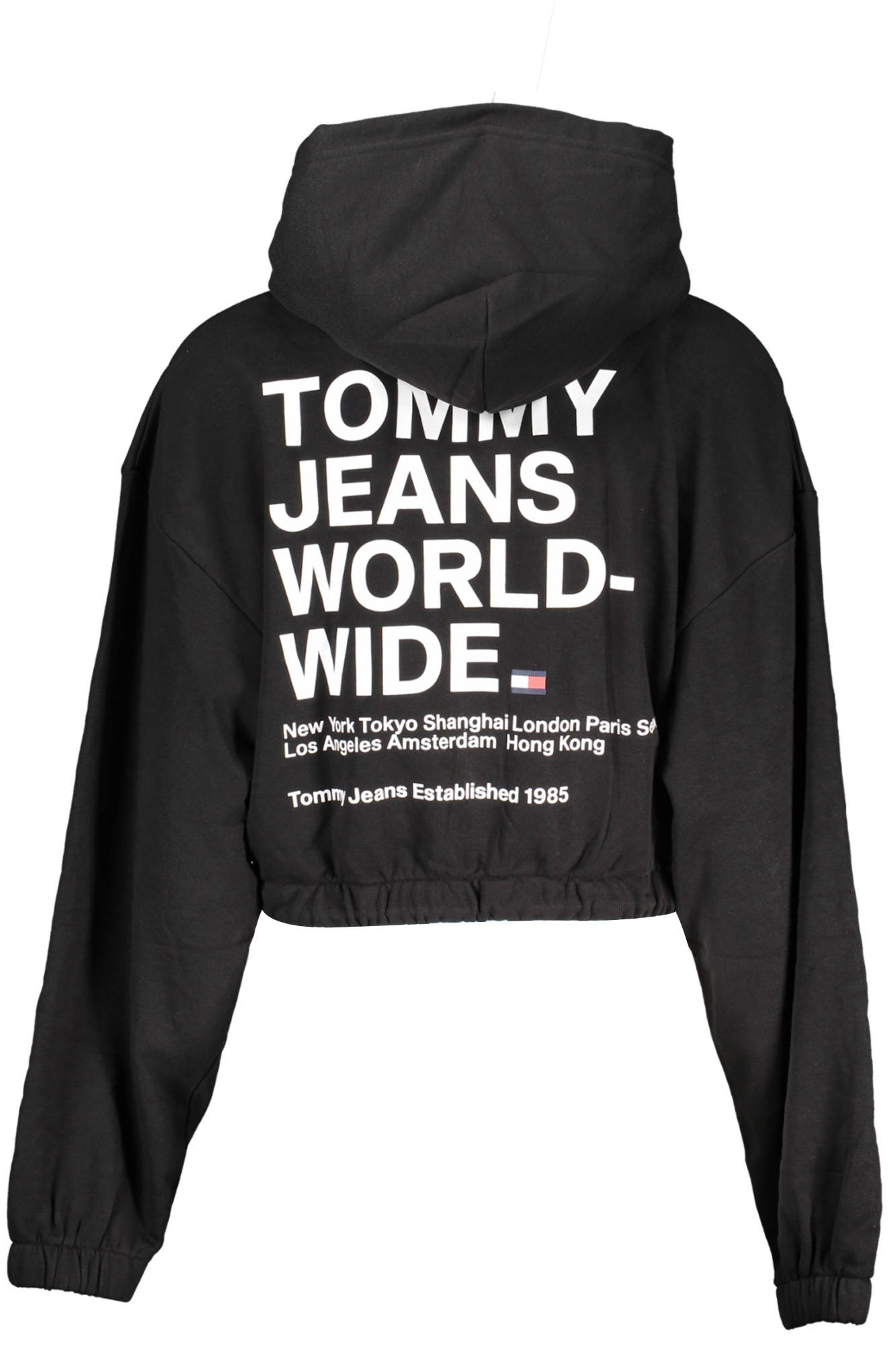 TOMMY HILFIGER WOMEN&#039;S BLACK ZIPPED SWEATSHIRT