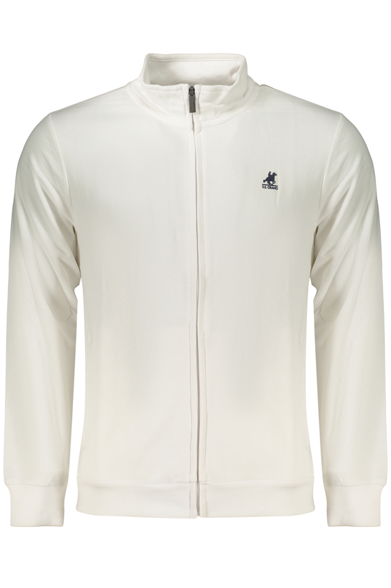 Бял суитшърт с цип