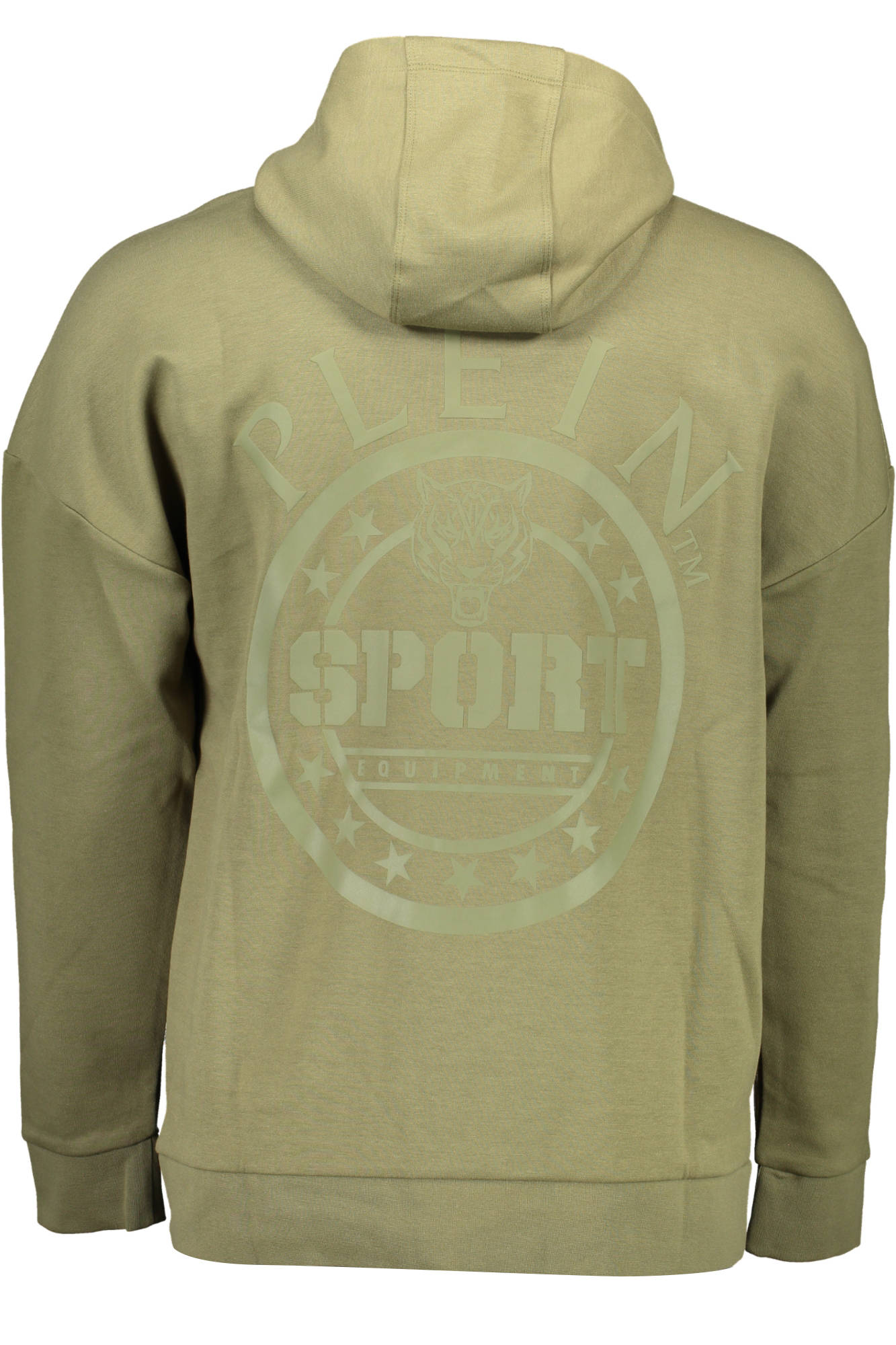 PLEIN SPORT SWEATSHIRT WITH ZIP MAN GREEN