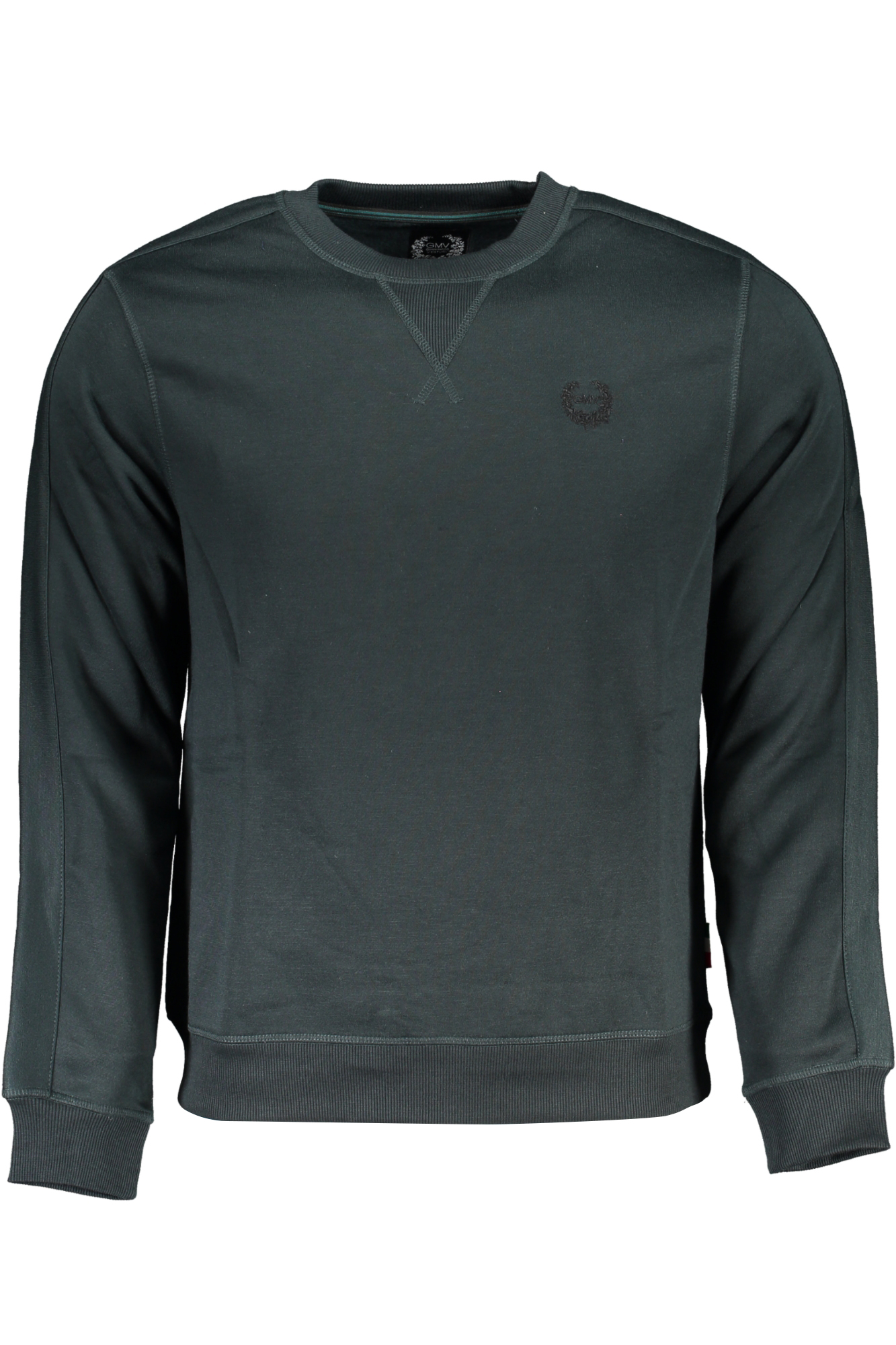 GIAN MARCO VENTURI GREEN MEN&#039;S ZIPLESS SWEATSHIRT
