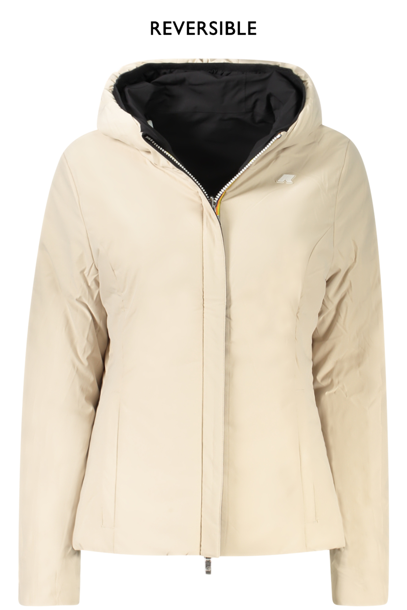Jachetă reversibilă neagră pentru femei K-WAY