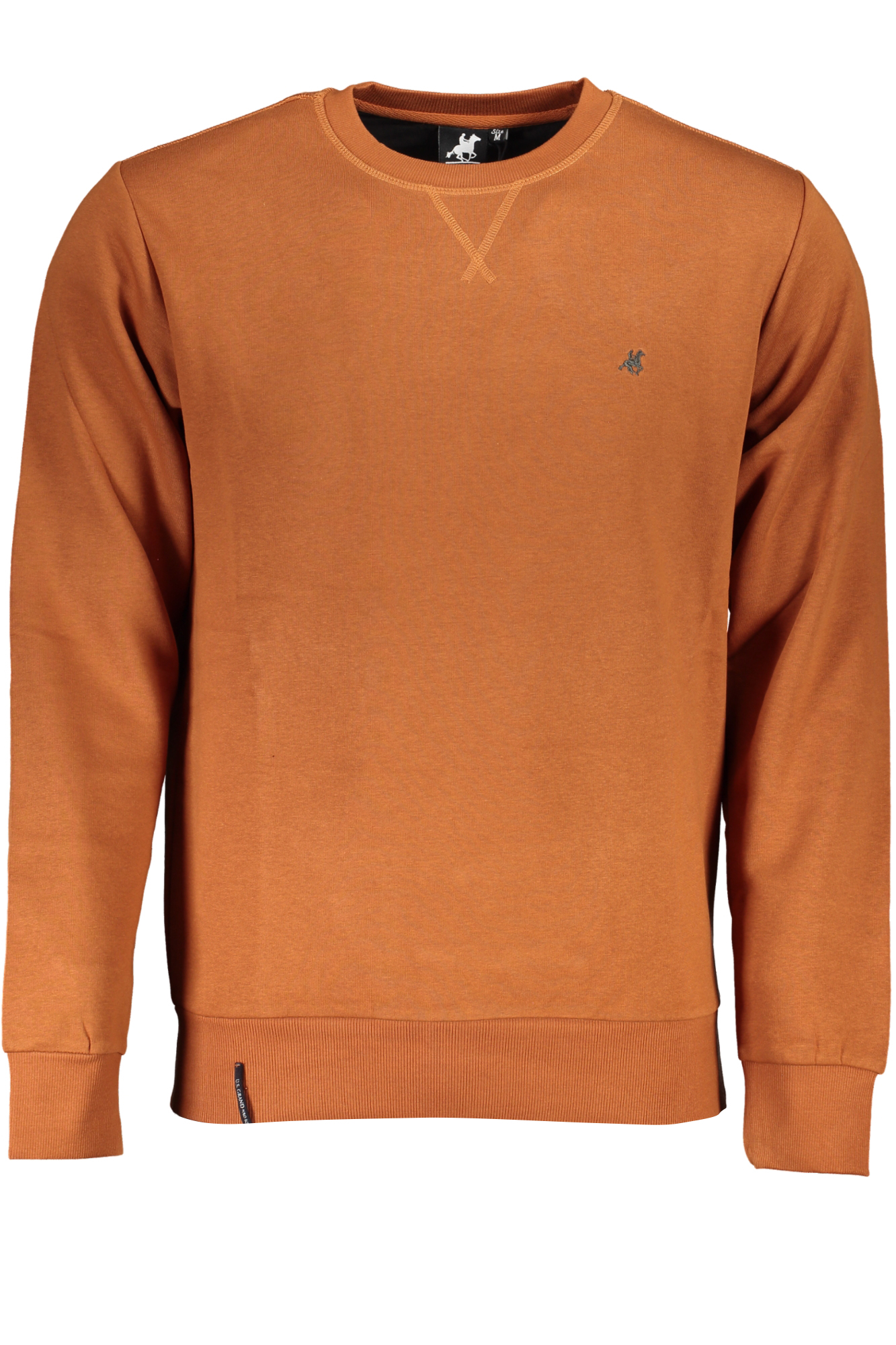 US GRAND POLO MEN&#039;S BROWN ZIPLESS SWEATSHIRT