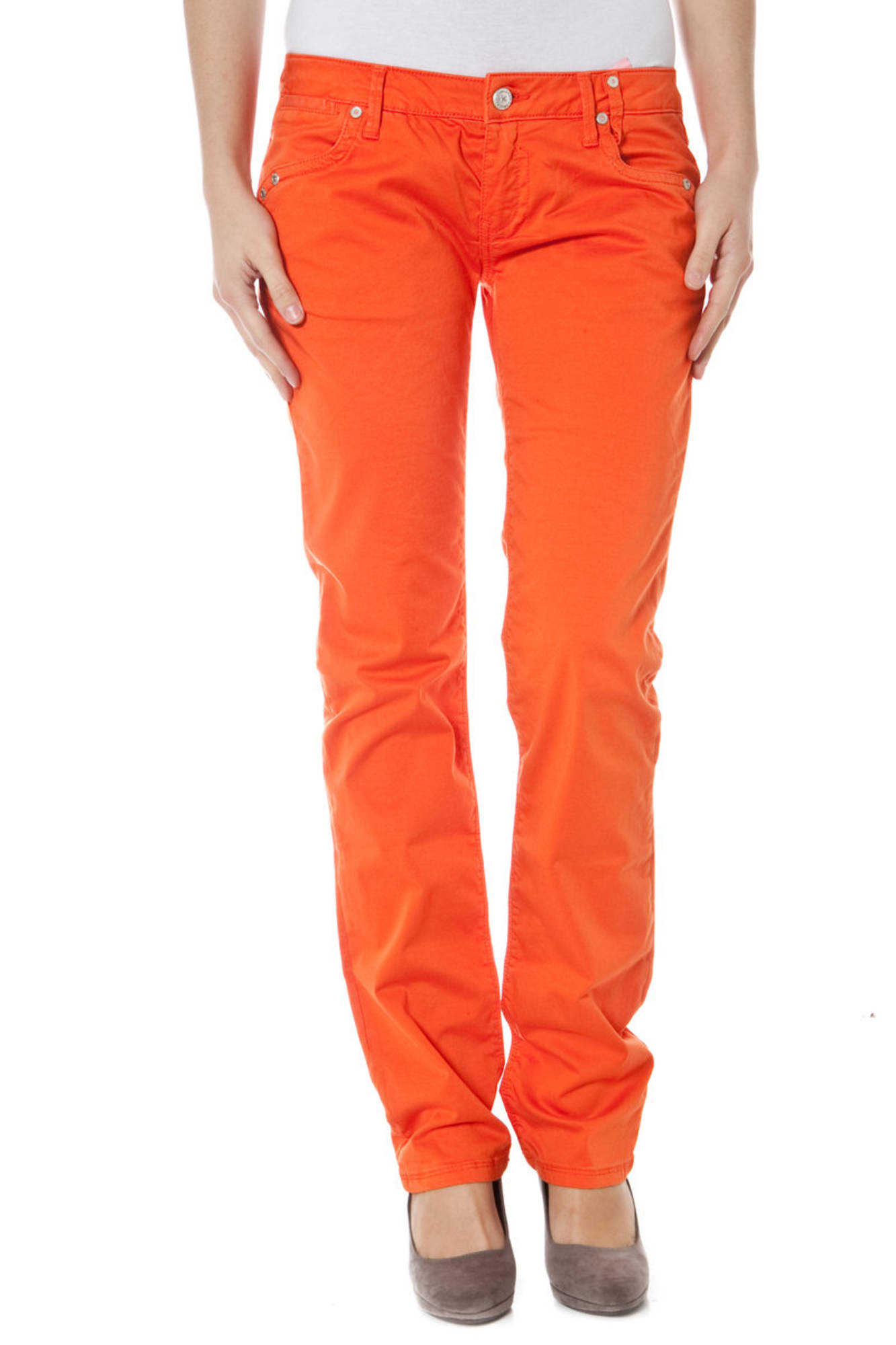 ZUELEMENTS WOMEN'S ORANGE TROUSERS