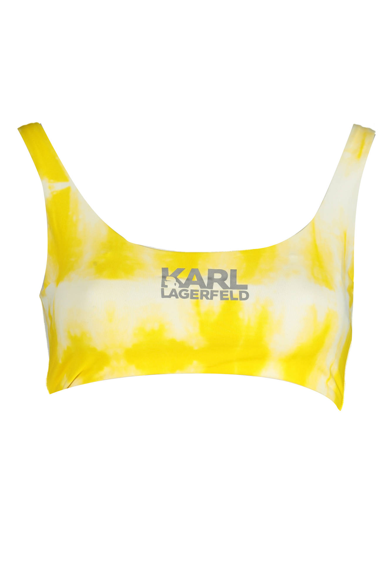 KARL LAGERFELD BEACHWEAR TOP WOMEN'S COSTUME YELLOW