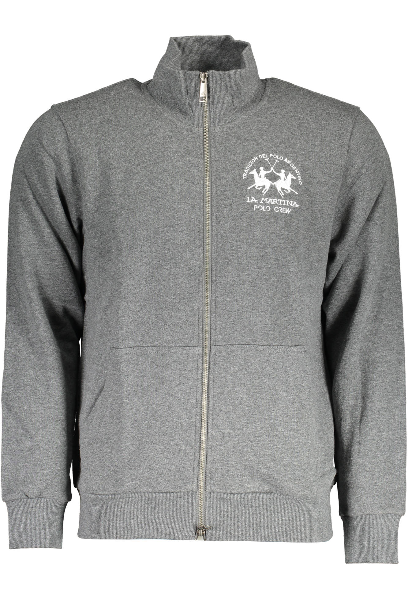 LA MARTINA MEN&#039;S GRAY ZIPPED SWEATSHIRT