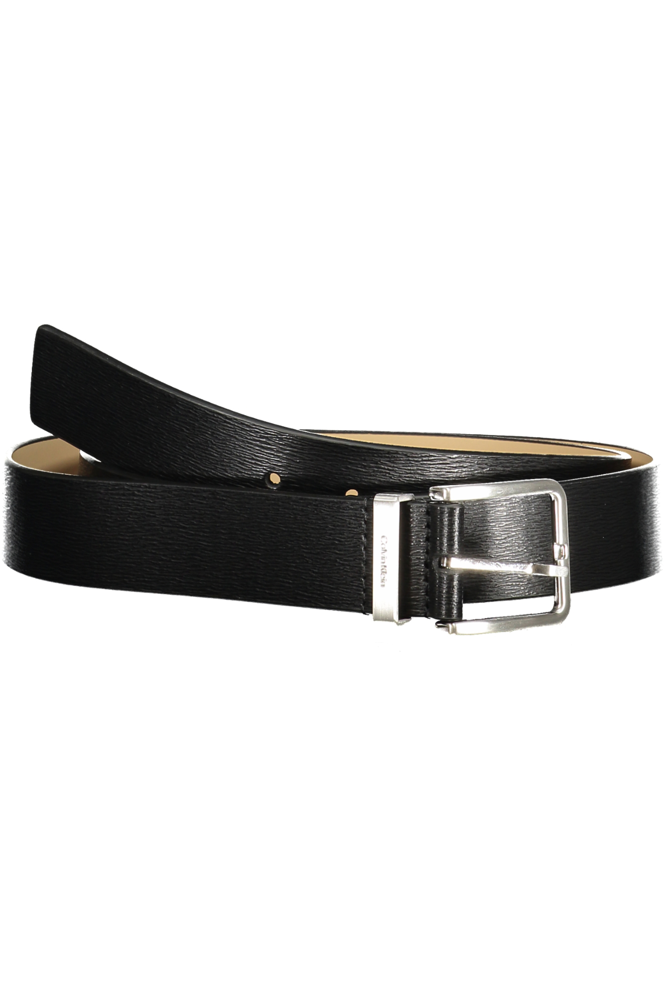 CALVIN KLEIN MEN&#39;S BLACK LEATHER BELT