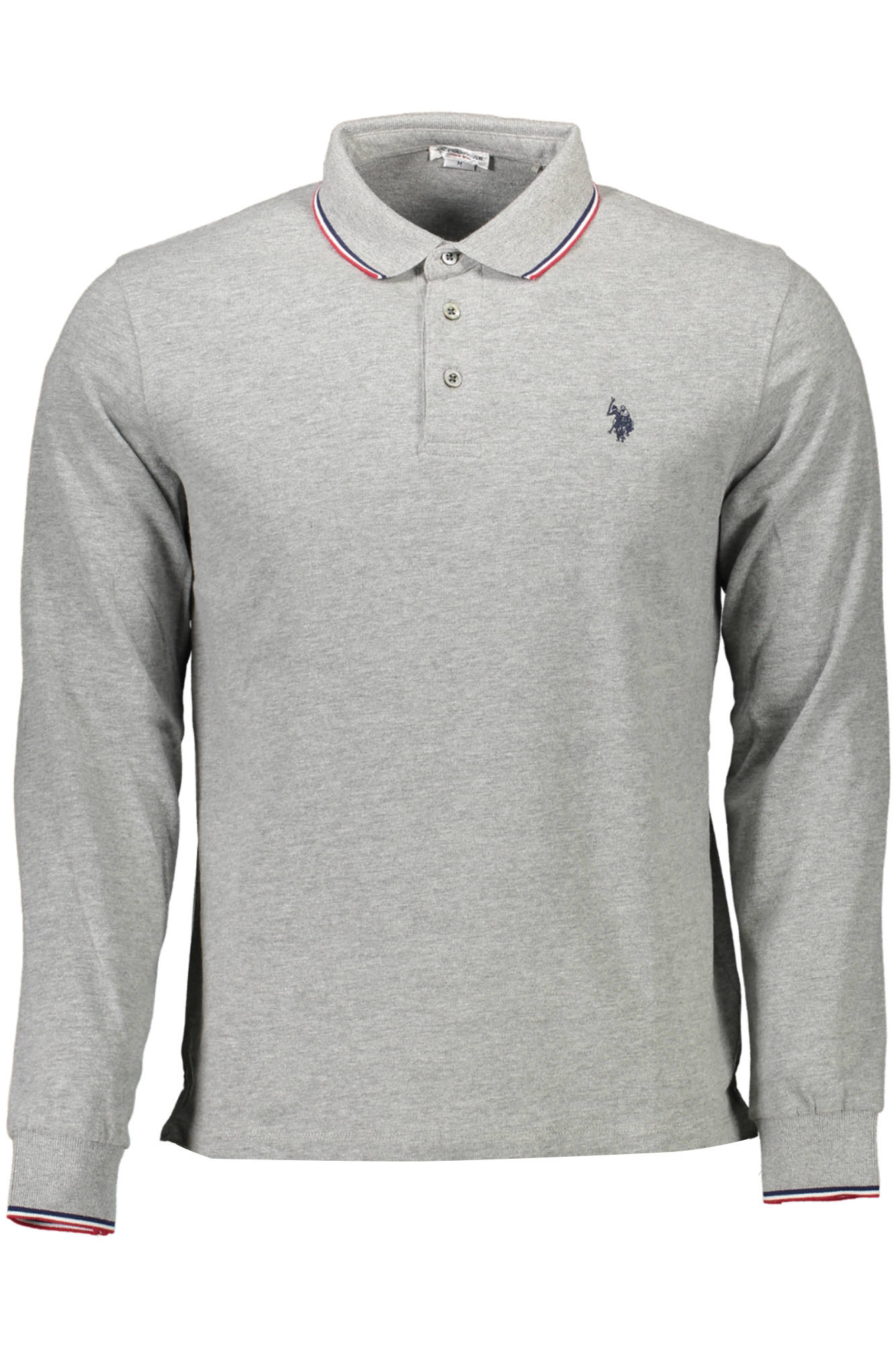 US POLO LONG SLEEVE POLO MEN GREY