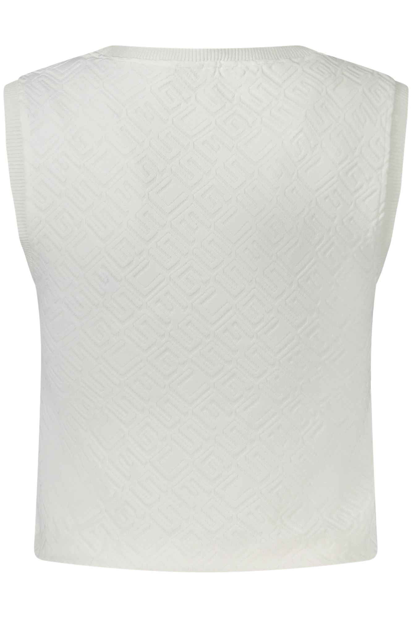 Top scurt alb pentru femei GUESS JEANS