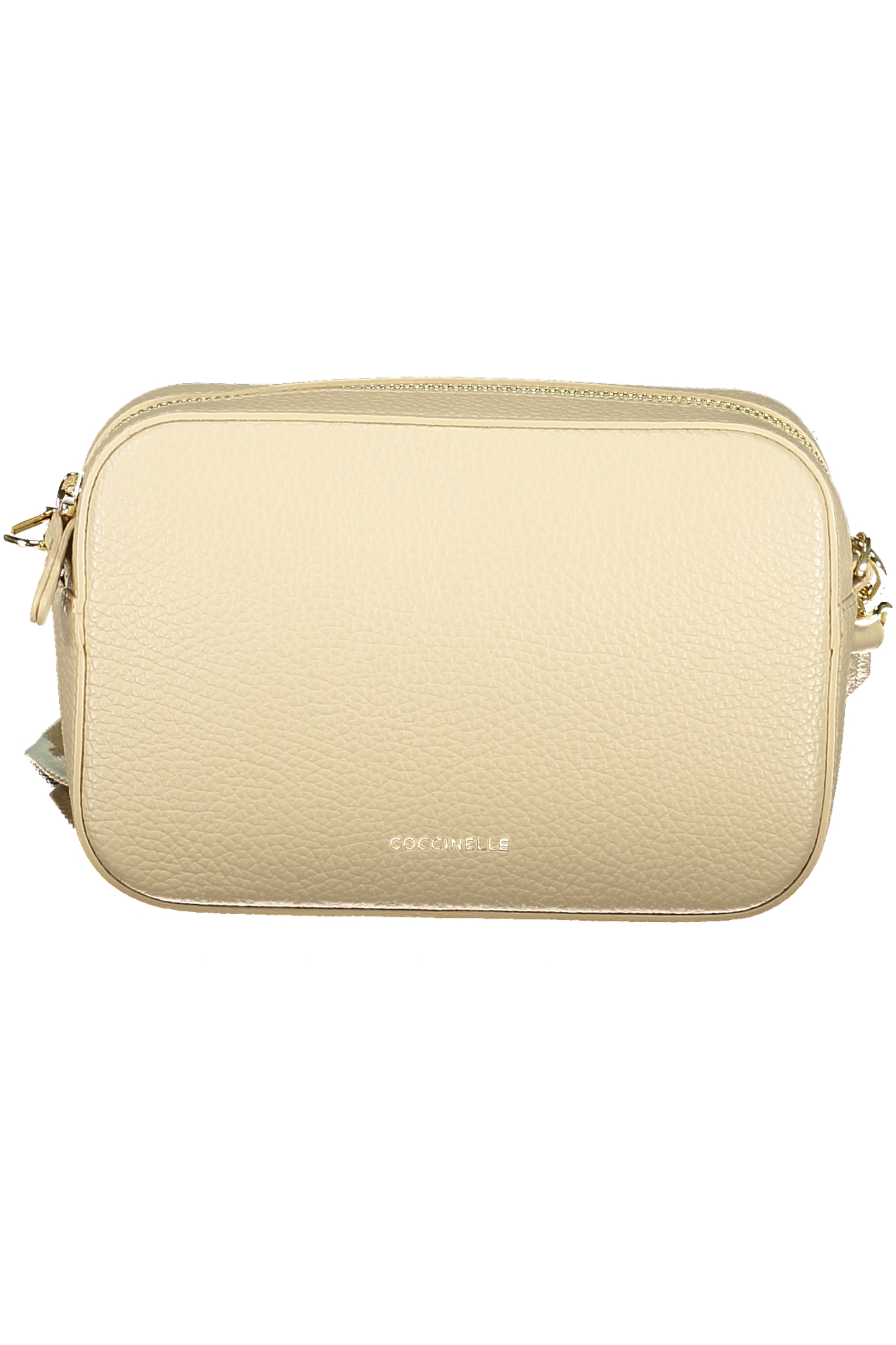 Дамска чанта за рамо Coccinelle в бежов цвят