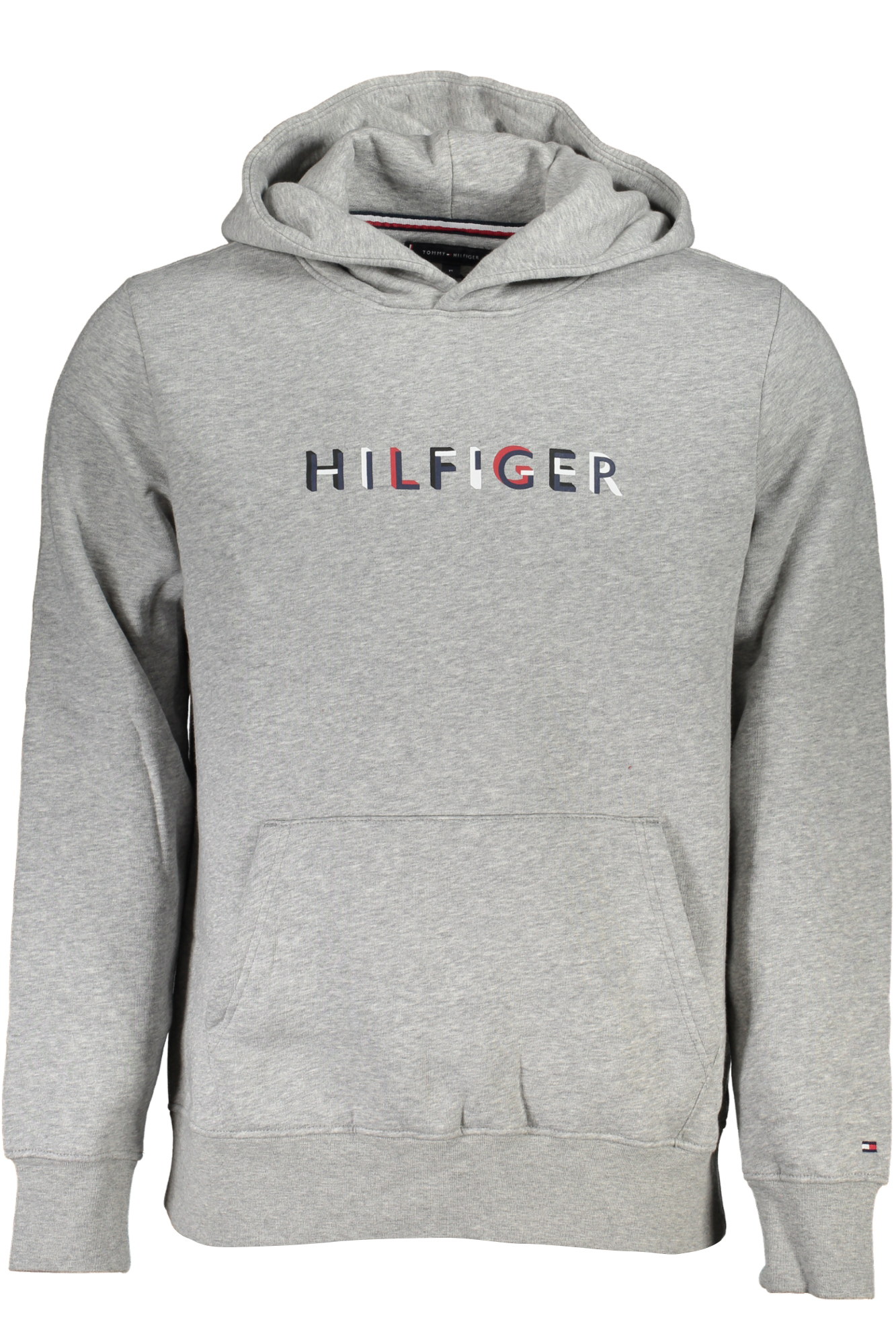 TOMMY HILFIGER MEN&#039;S GRAY ZIPLESS SWEATSHIRT