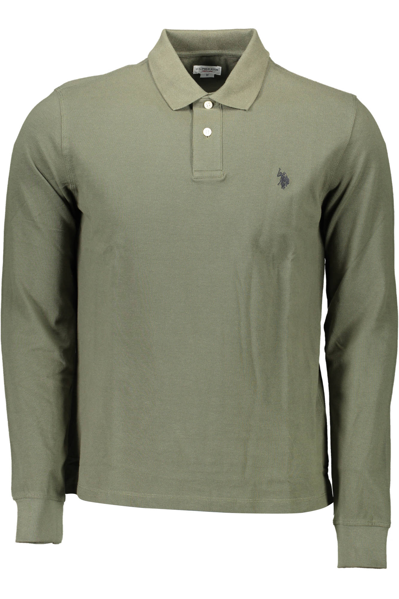 US POLO SHIRT LONG SLEEVE MEN'S GREEN
