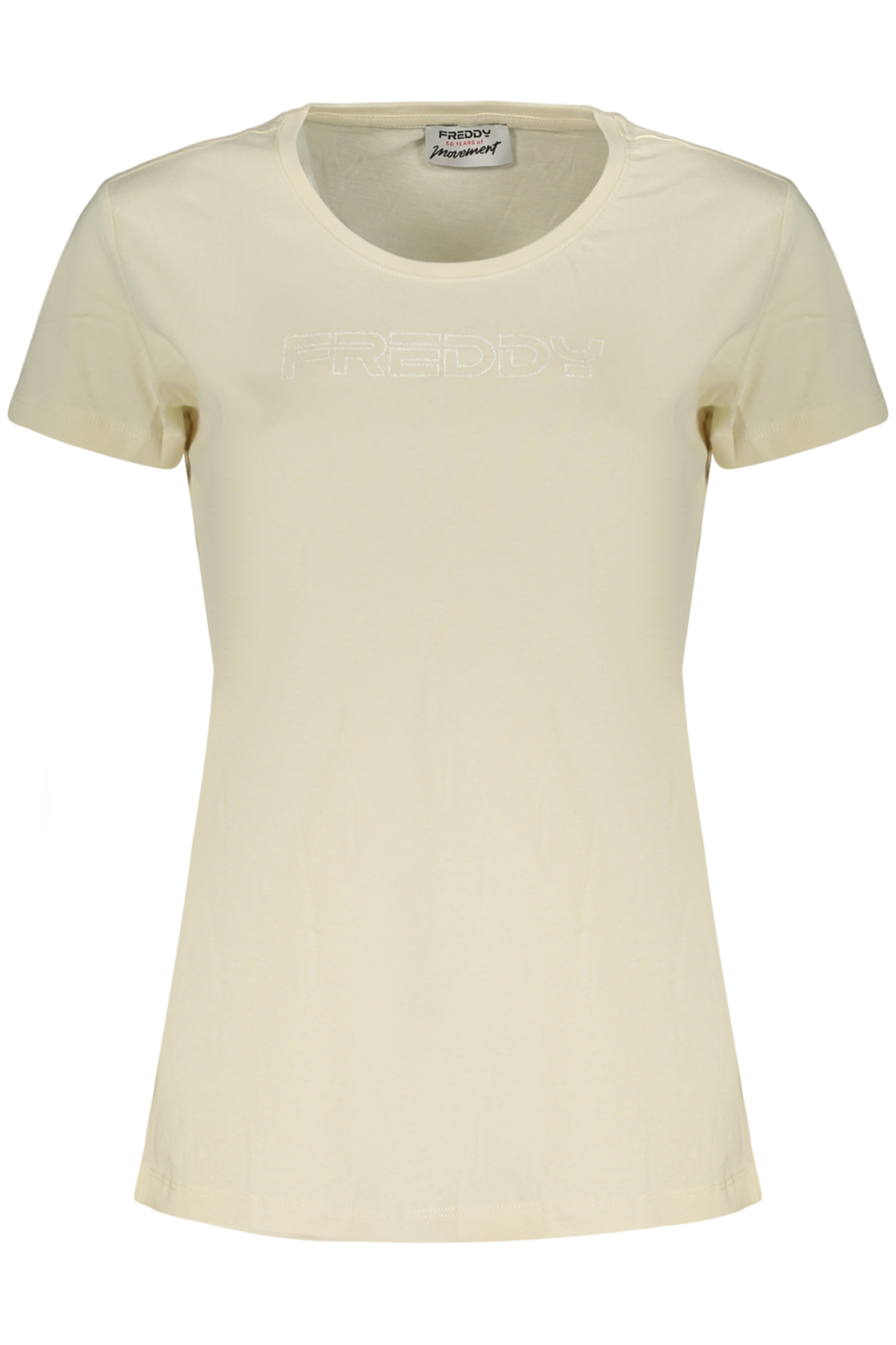 Бежова тениска с къс ръкав