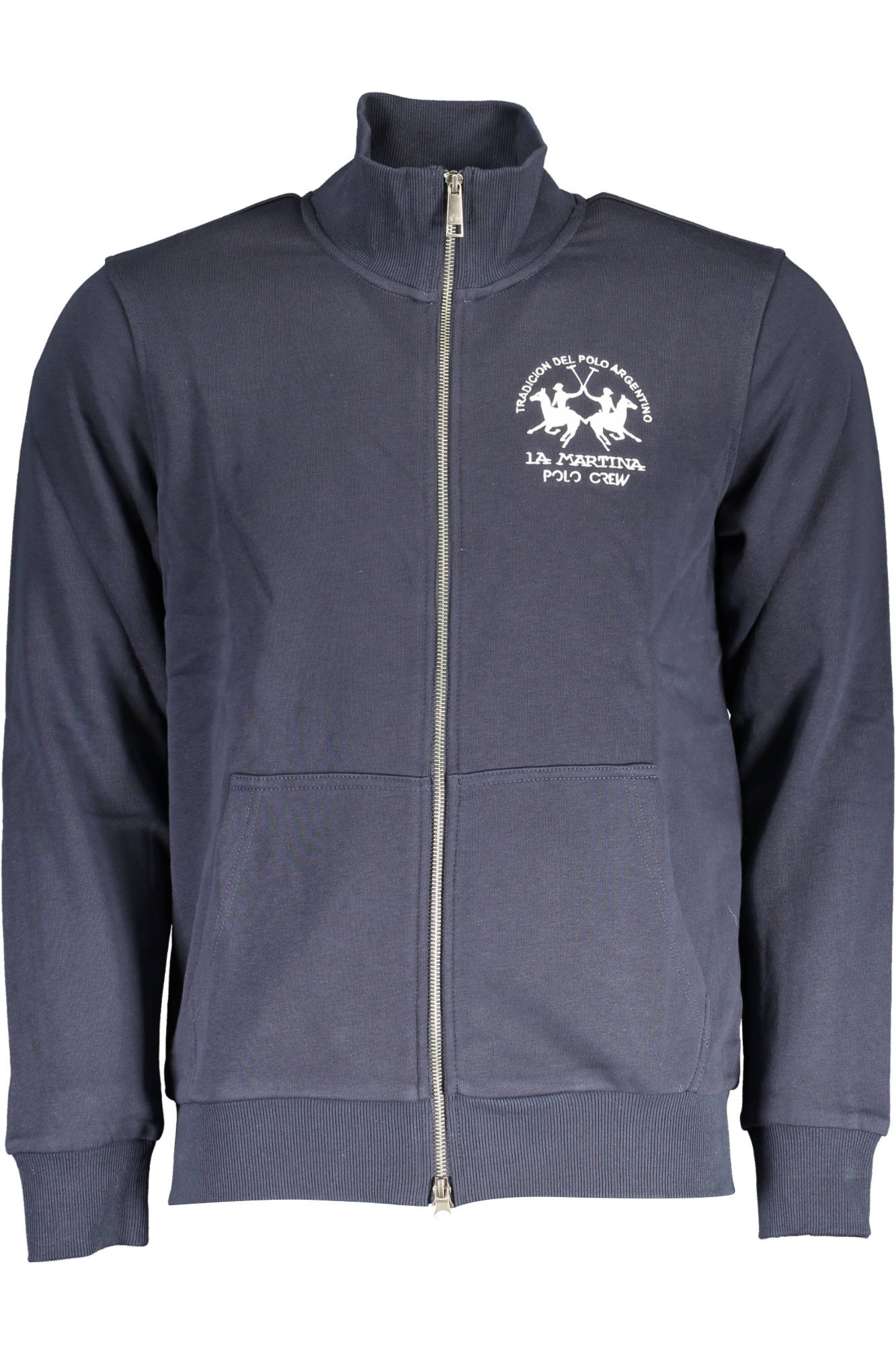 LA MARTINA MEN&#039;S BLUE ZIPPED SWEATSHIRT