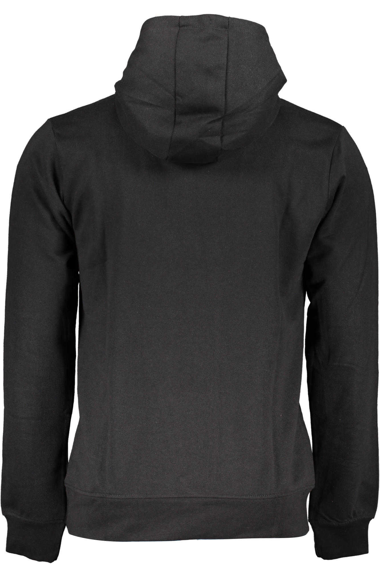 GIAN MARCO VENTURI MEN&#039;S BLACK ZIP-LESS SWEATSHIRT