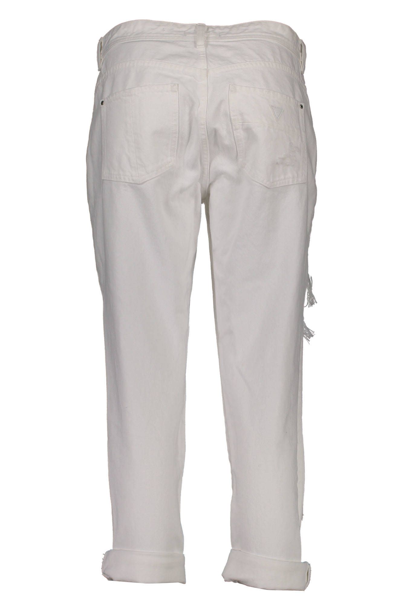 GUESS JEANS JEANS DENIM WOMAN WHITE