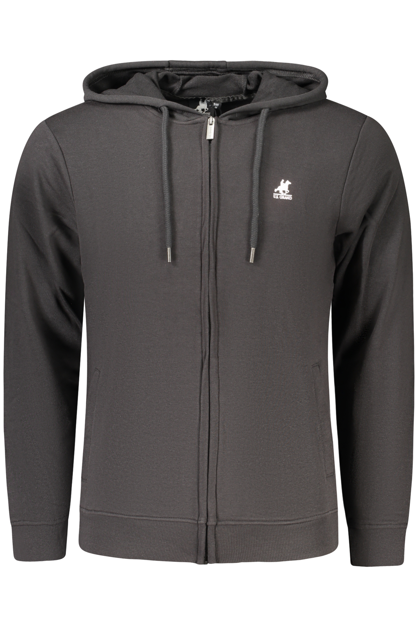 Мъжки черен суитшърт с цип US Grand