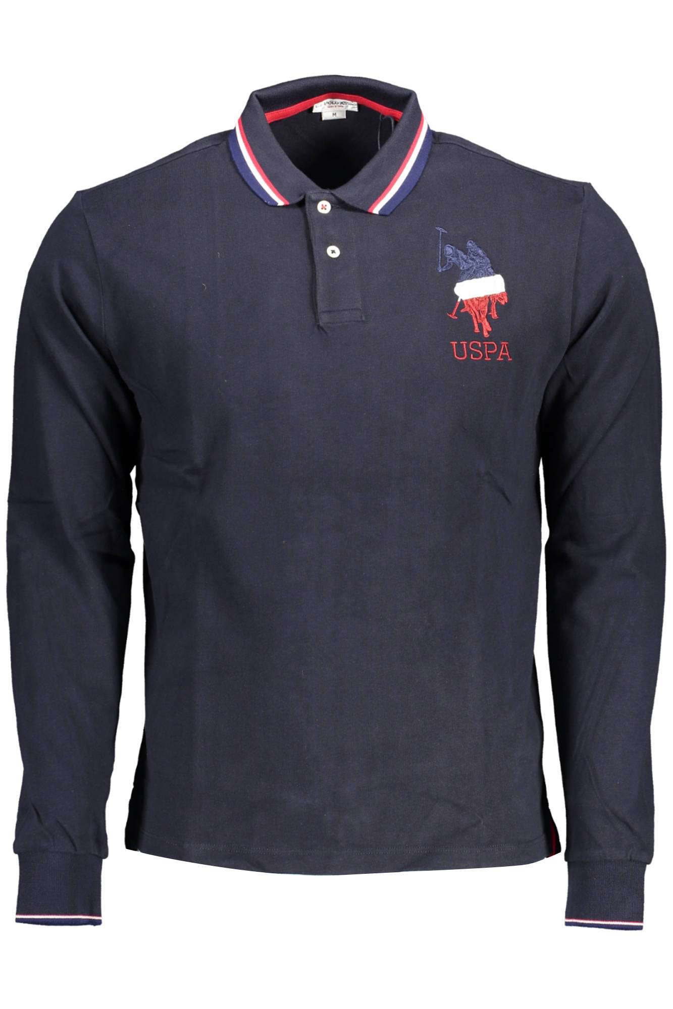 US POLO BLUE MEN'S LONG SLEEVED POLO SHIRT