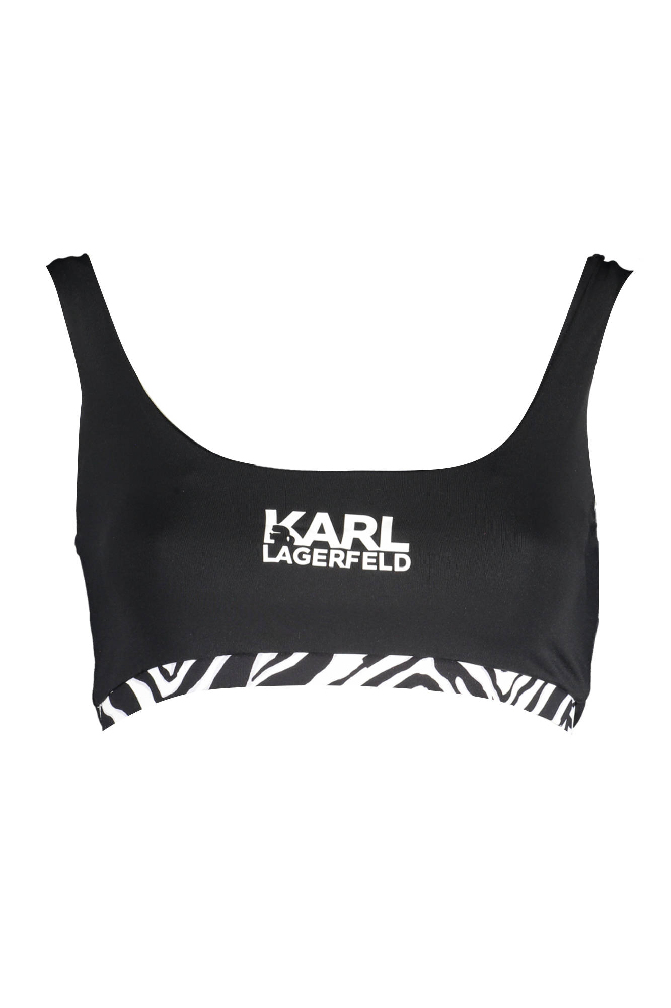 KARL LAGERFELD BEACHWEAR SWIMSUIT TOP WOMEN BLACK