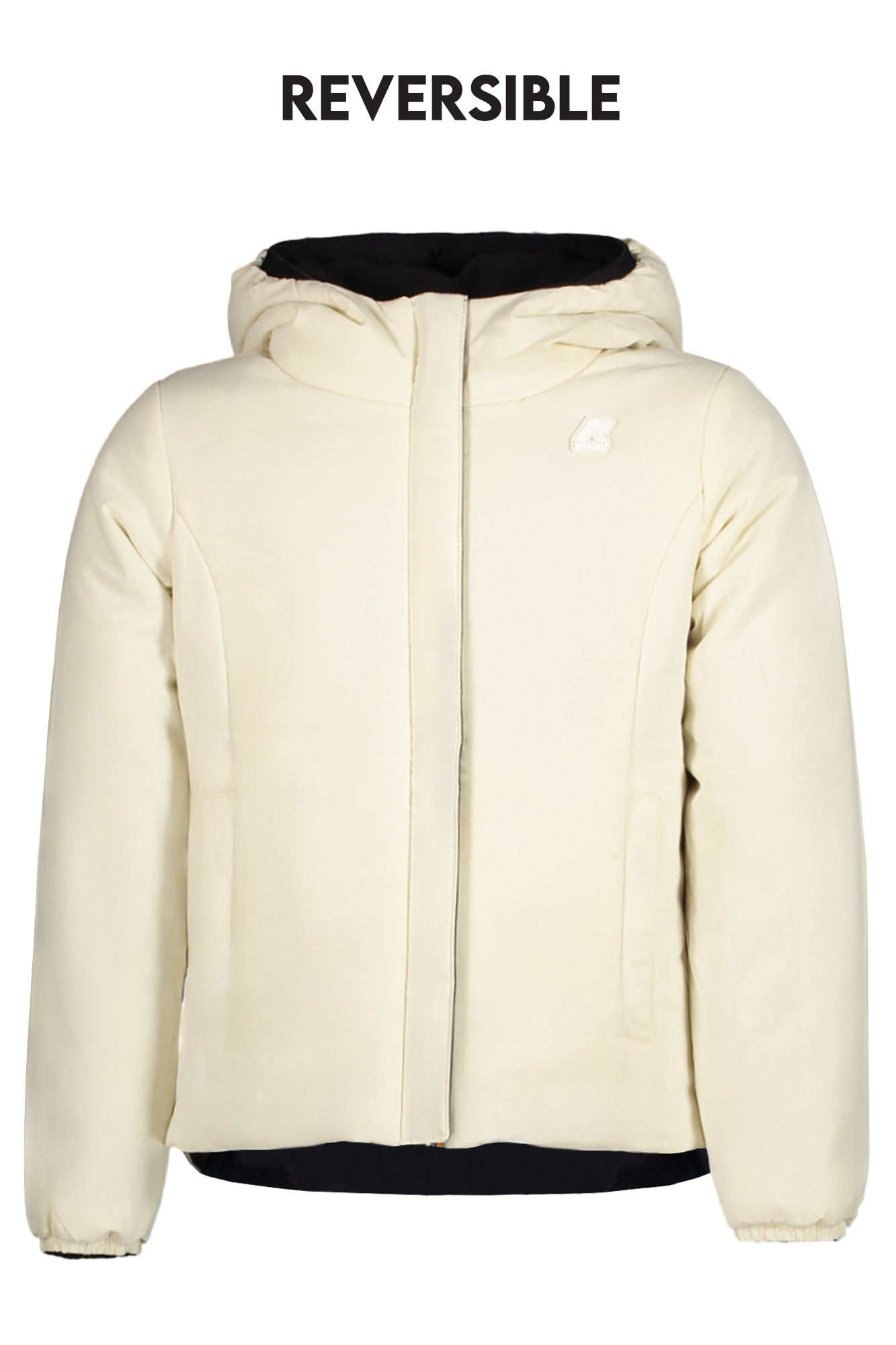 Jachetă neagră reversibilă pentru fete