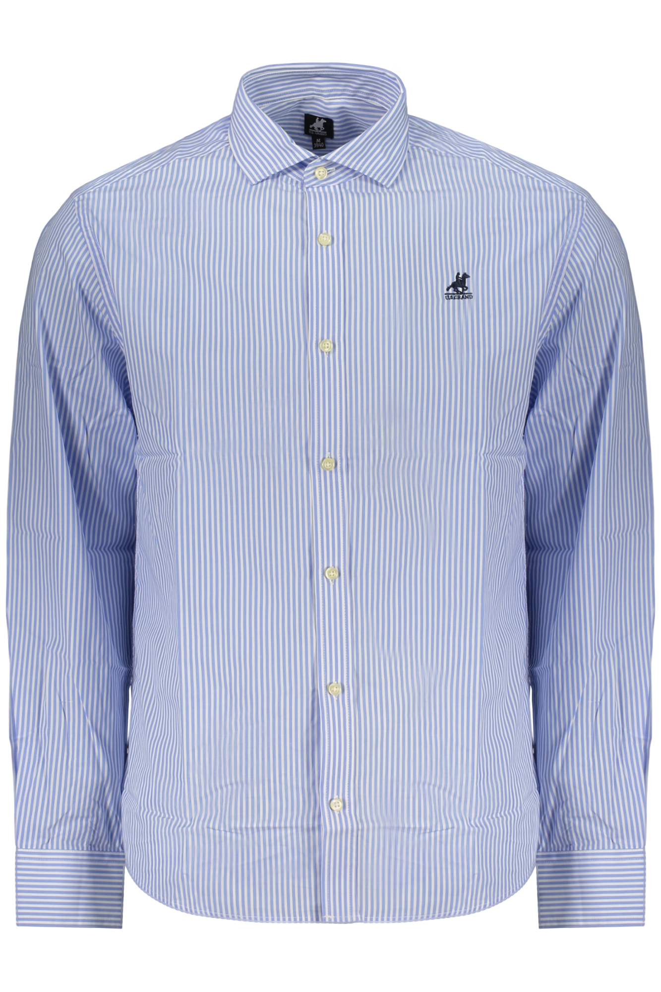 Мъжка синя риза с дълъг ръкав