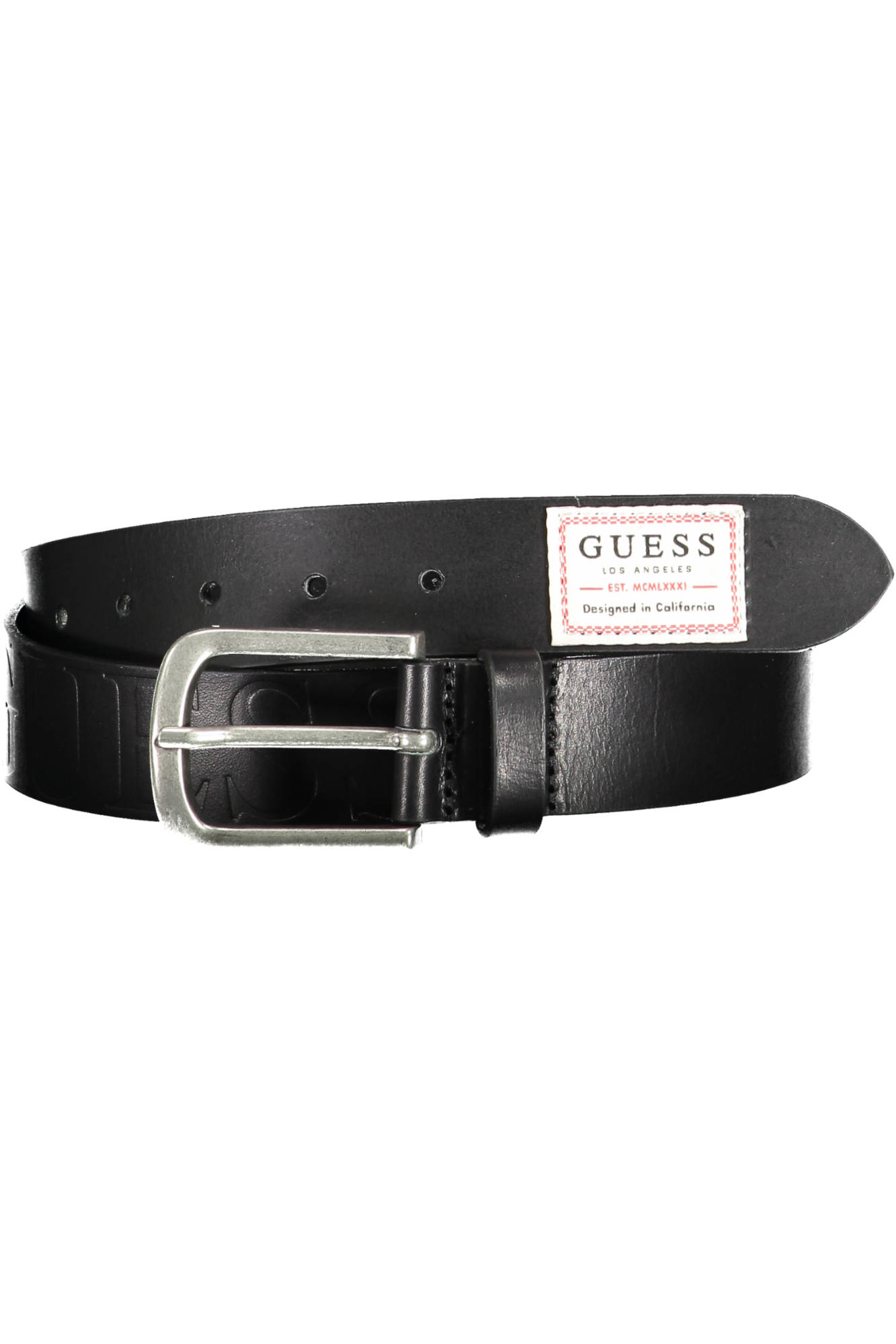 GUESS JEANS MEN&#39;S LEATHER BELT BLACK