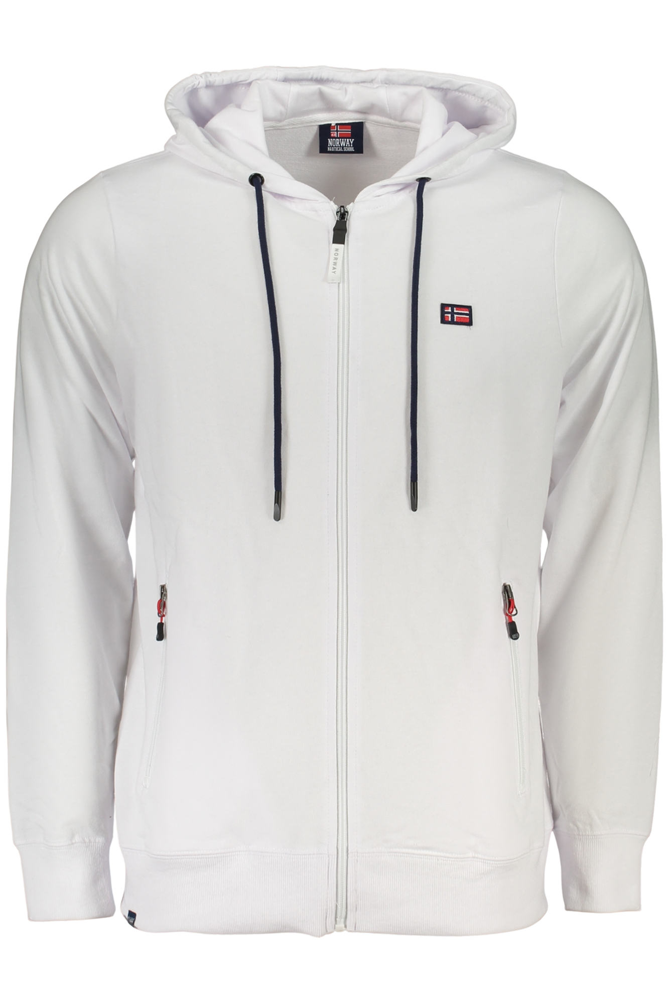 Бял мъжки суитшърт с цип Норвегия 1963