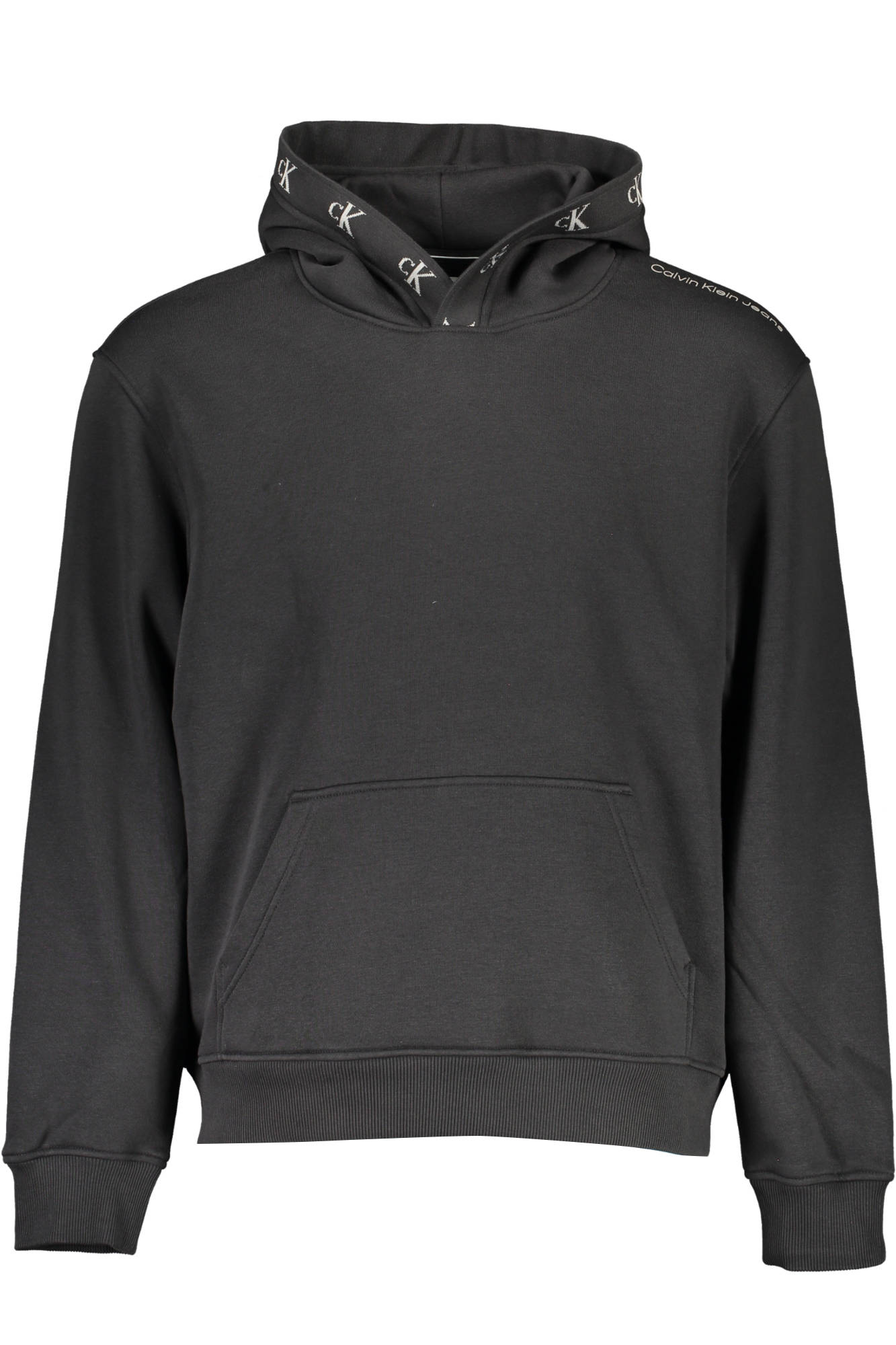 CALVIN KLEIN MEN&#039;S BLACK ZIP-UP SWEATSHIRT