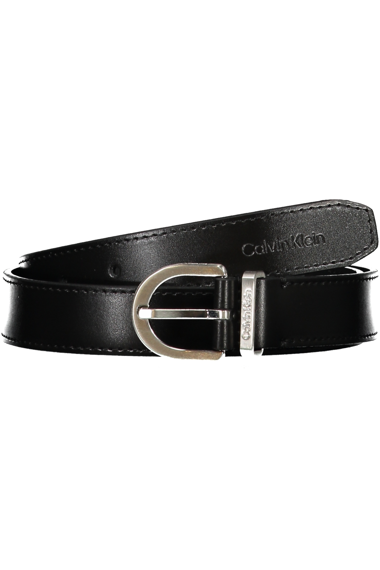 CALVIN KLEIN WOMEN'S BLACK LEATHER BELT