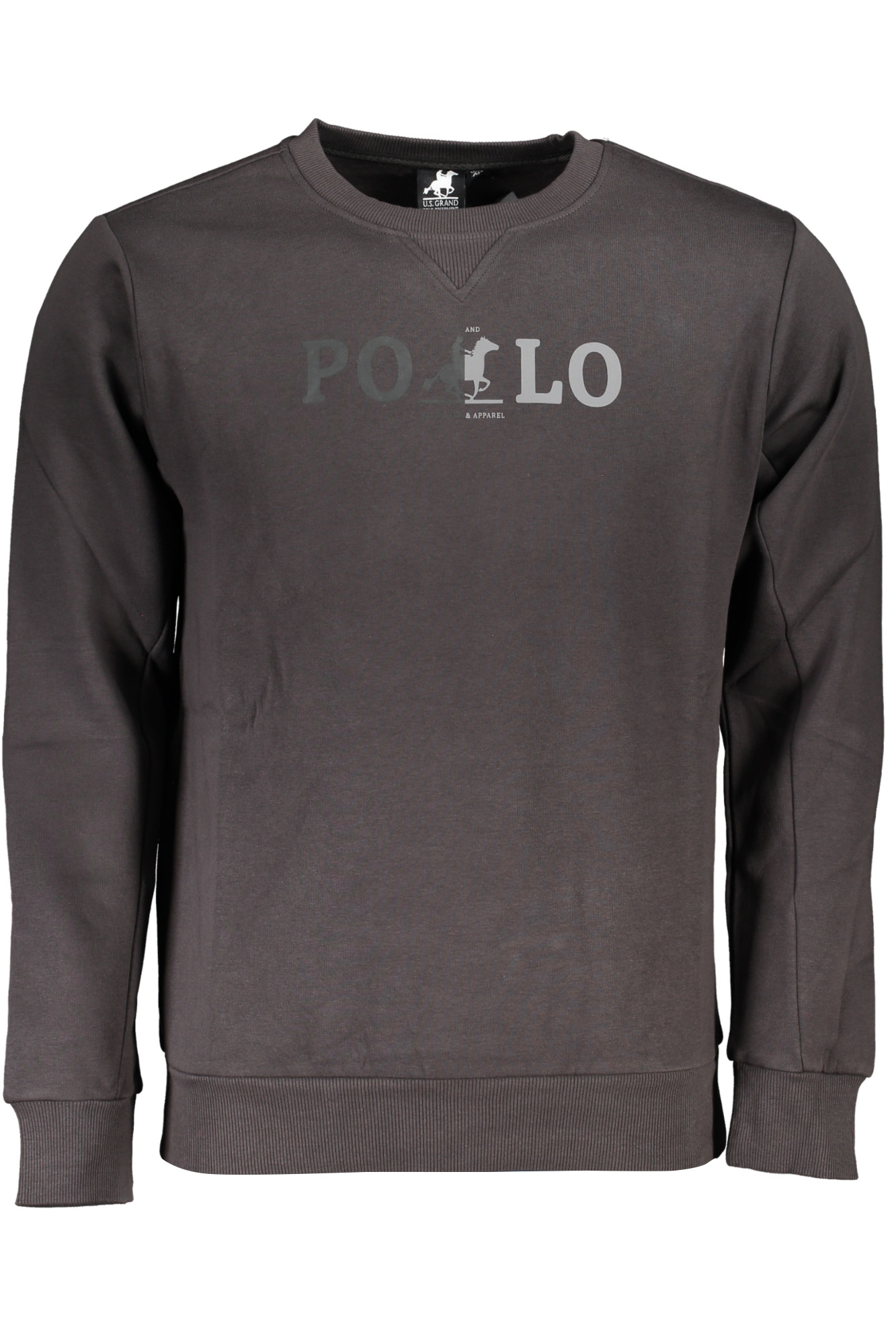 US GRAND POLO MEN'S GRAY ZIPLESS SWEATSHIRT