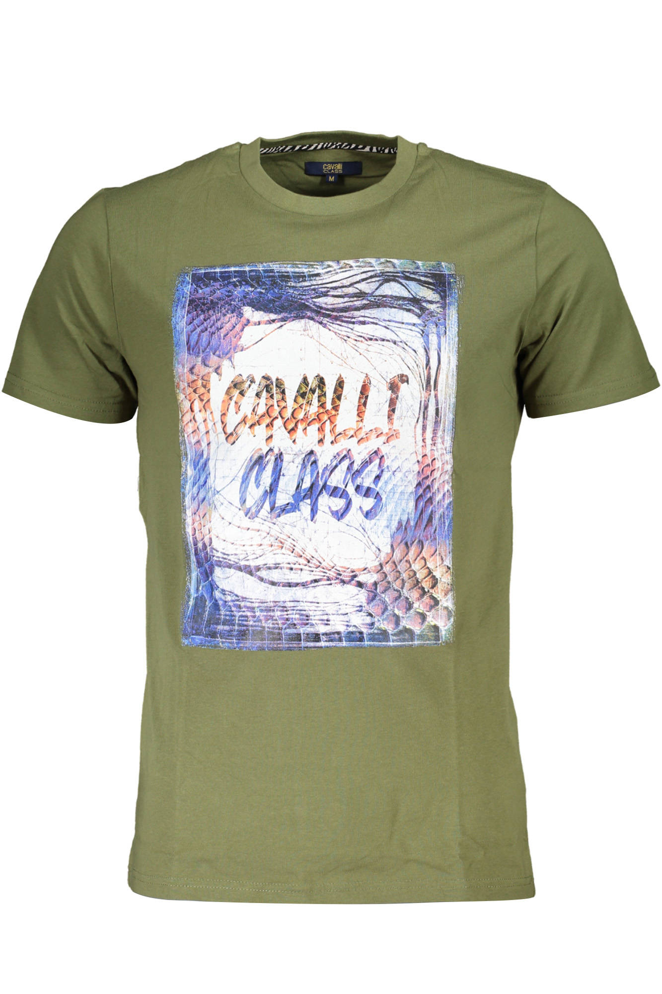 CAVALLI CLASS LONG SLEEVE T-SHIRT MEN'S SLEEVE T-SHIRT GREEN