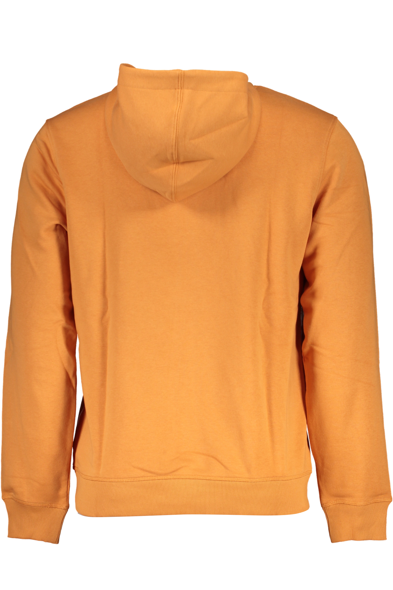 GUESS JEANS MEN&#039;S ORANGE ZIPLESS SWEATSHIRT