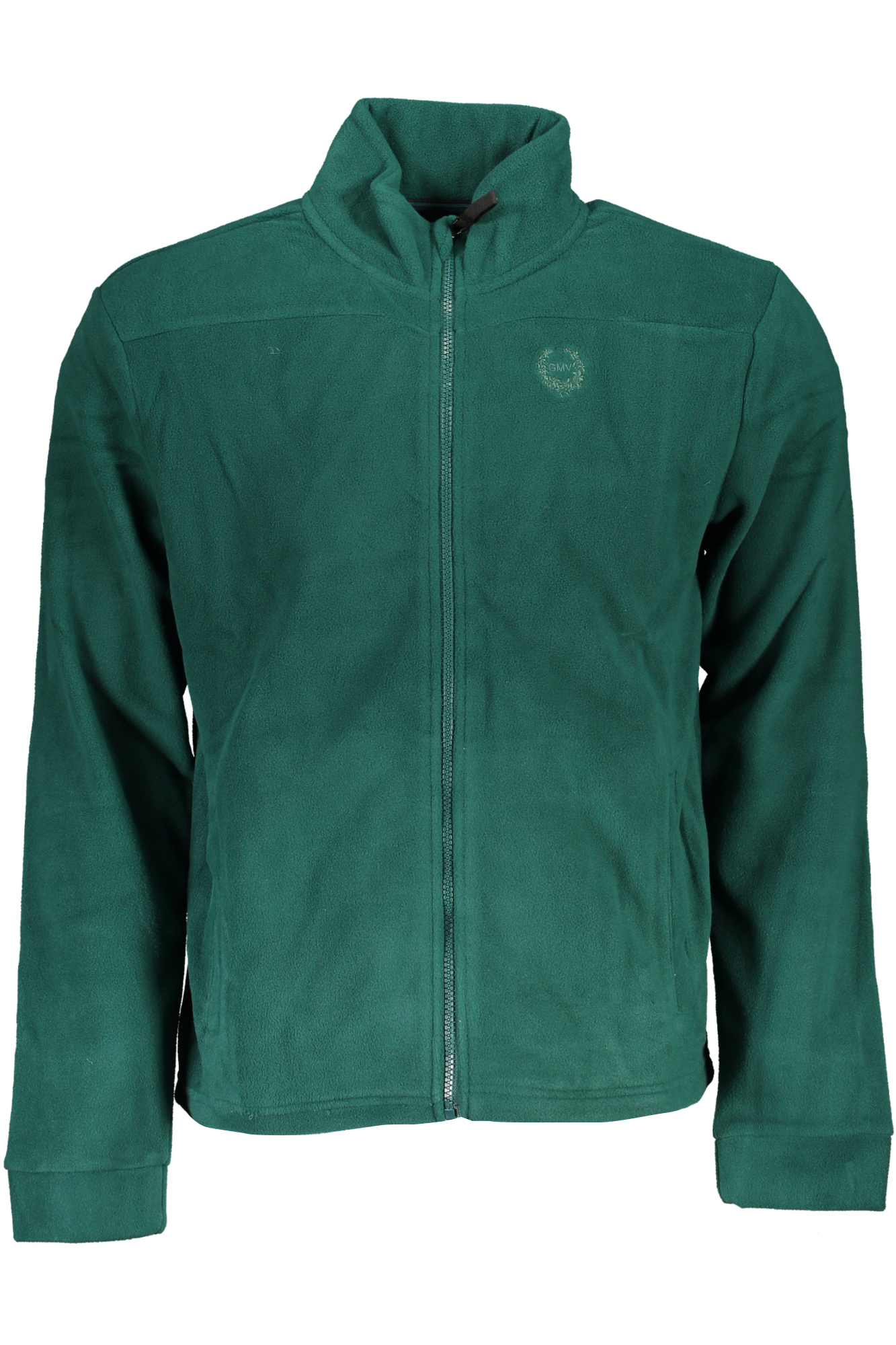 GIAN MARCO VENTURI MENS GREEN ZIP SWEATSHIRT