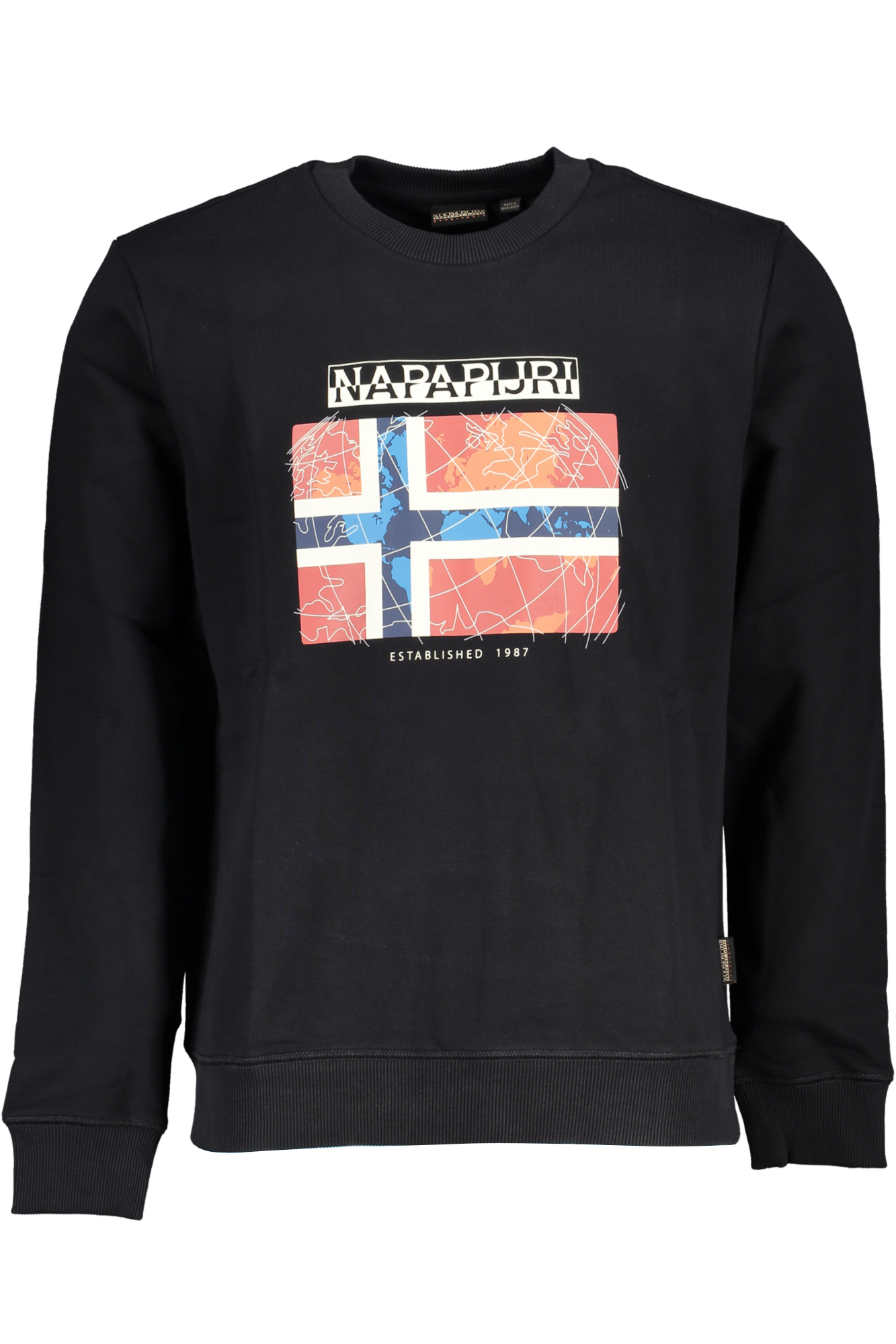 NAPAPIJRI MEN&#039;S BLACK ZIPLESS SWEATSHIRT