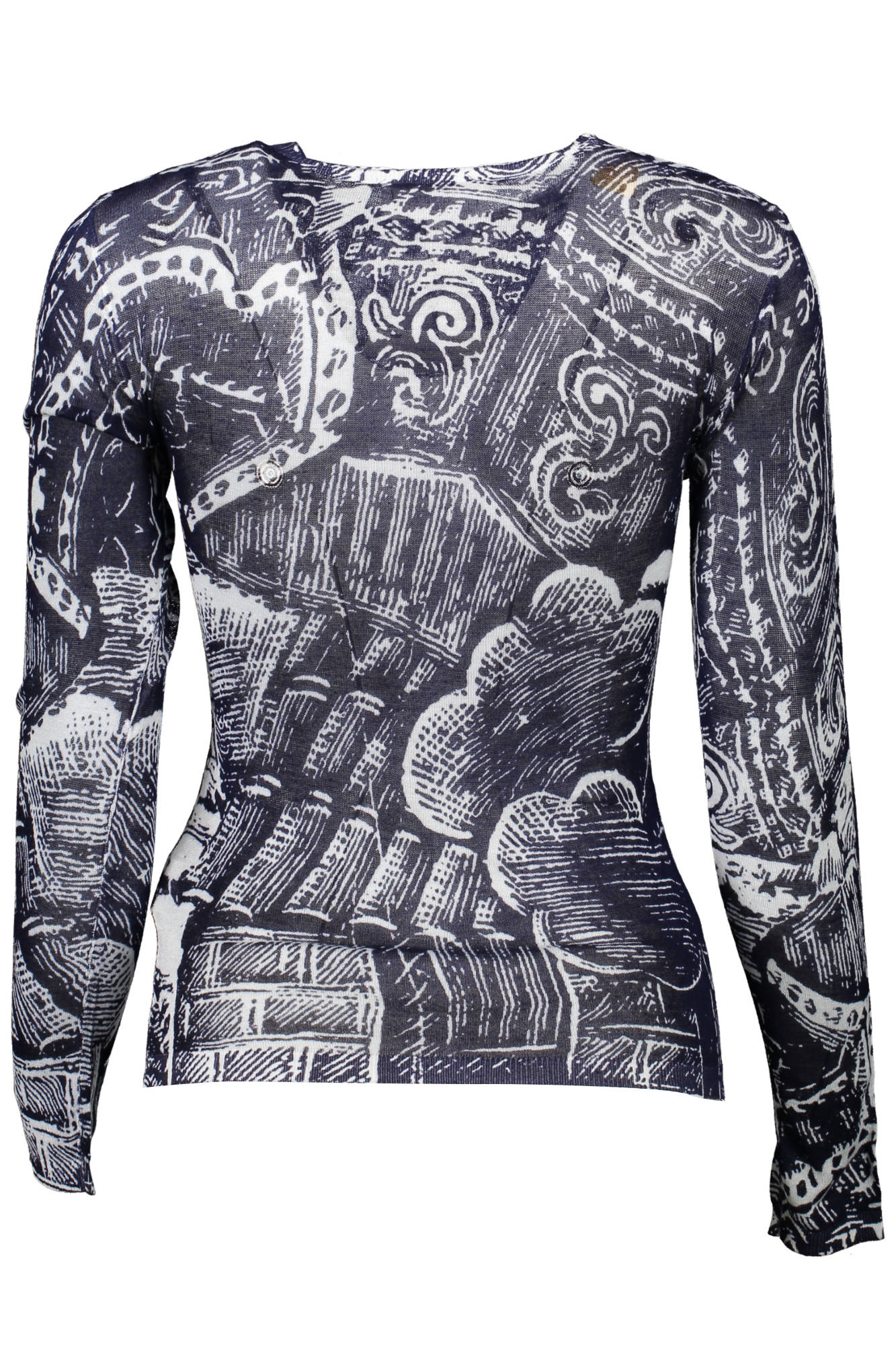 DESIGUAL WOMEN'S BLUE SWEATER