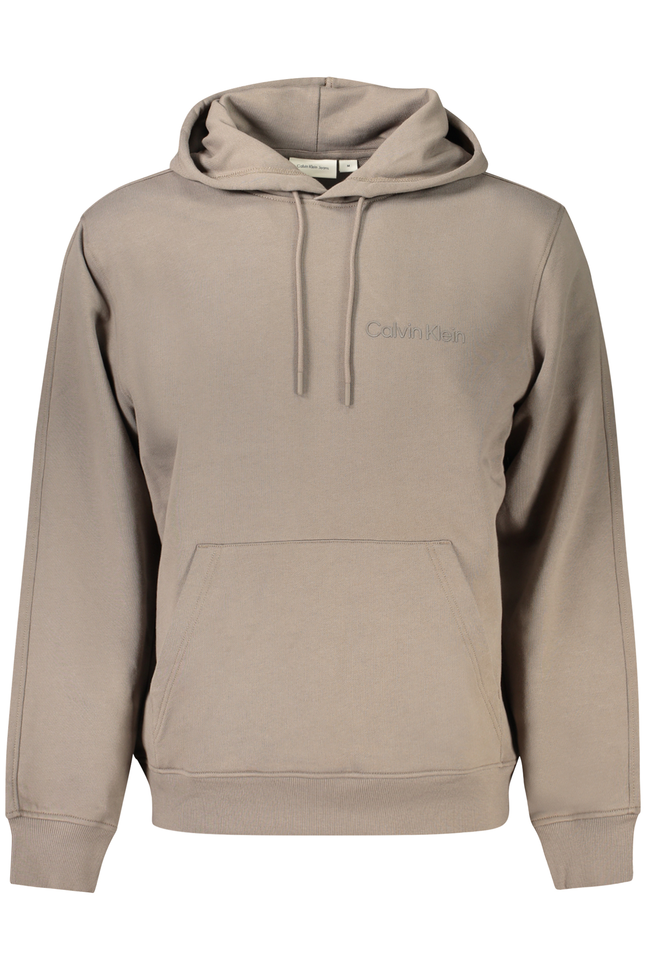 CALVIN KLEIN MEN&#039;S BROWN ZIP-UP SWEATSHIRT