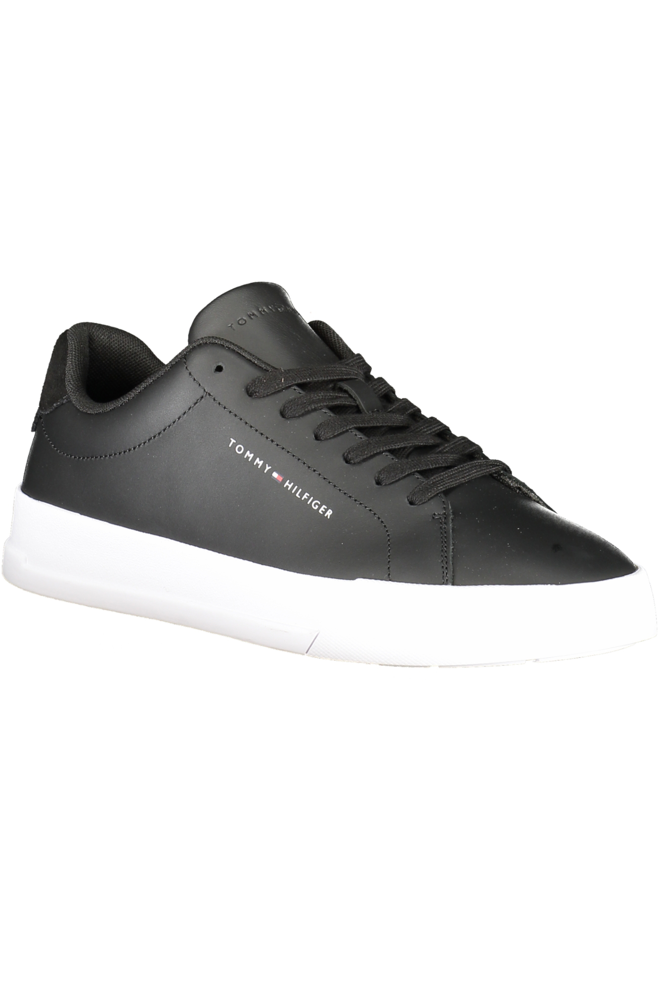 Black men's leather sneakers Tommy Hilfiger